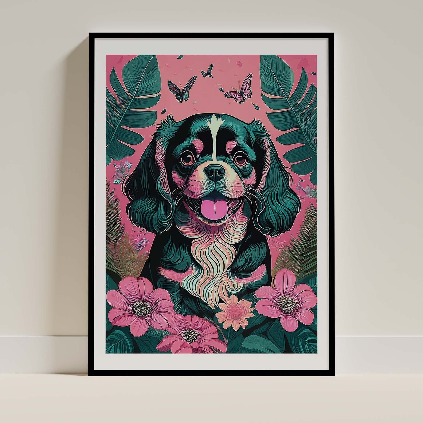Cavalier King Charles Spaniel Flowery Dog image 0