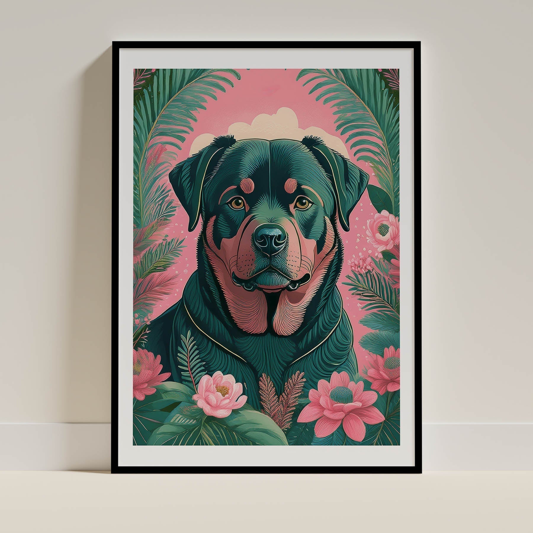 Rottweiler Dog Art Print Unframed Vol 2 | 8 Unique Designs | Wall Art Gift for Dog Lovers - Image 6 | Dogsy & Co