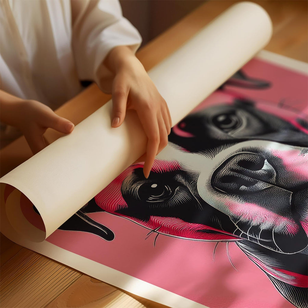 Boxer Pink and Black Dog Series 3 image 1