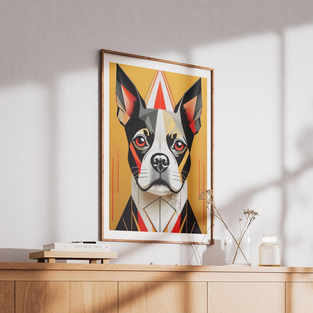 Boston Terrier Geometric Orange Series image 5