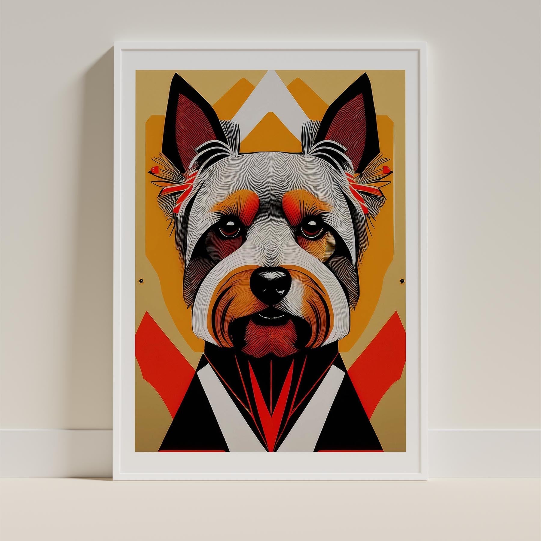 Yorkshire Terrier Geometric Orange Series image 9