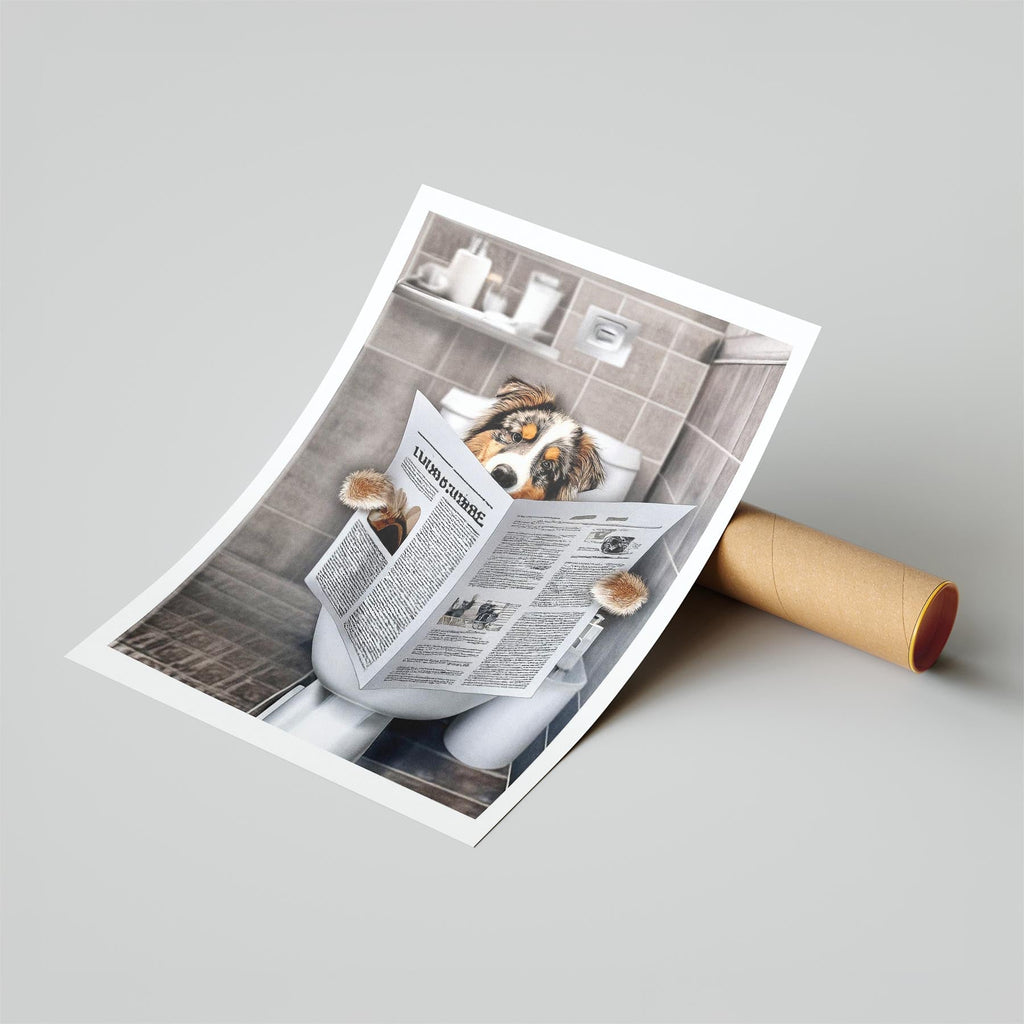 Australian Shepherd Toilet Humour Dog Series 4 image 6