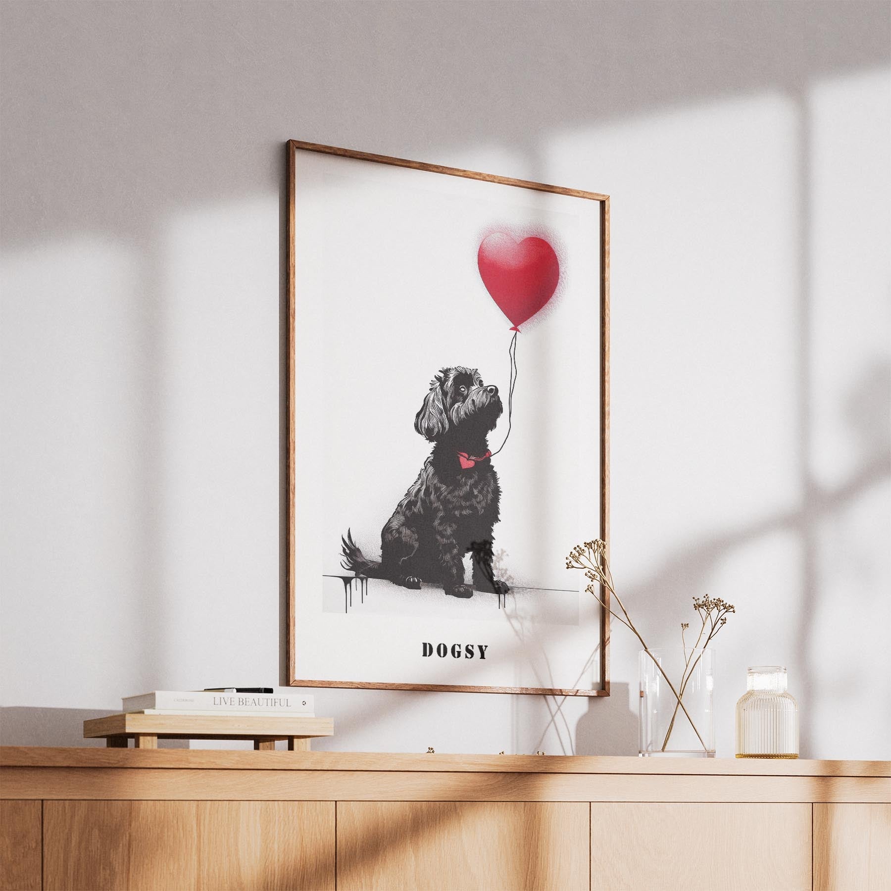 Coton de Tulear DOGSY Series inspired by the Art of Banksy with text Dogsy image 5