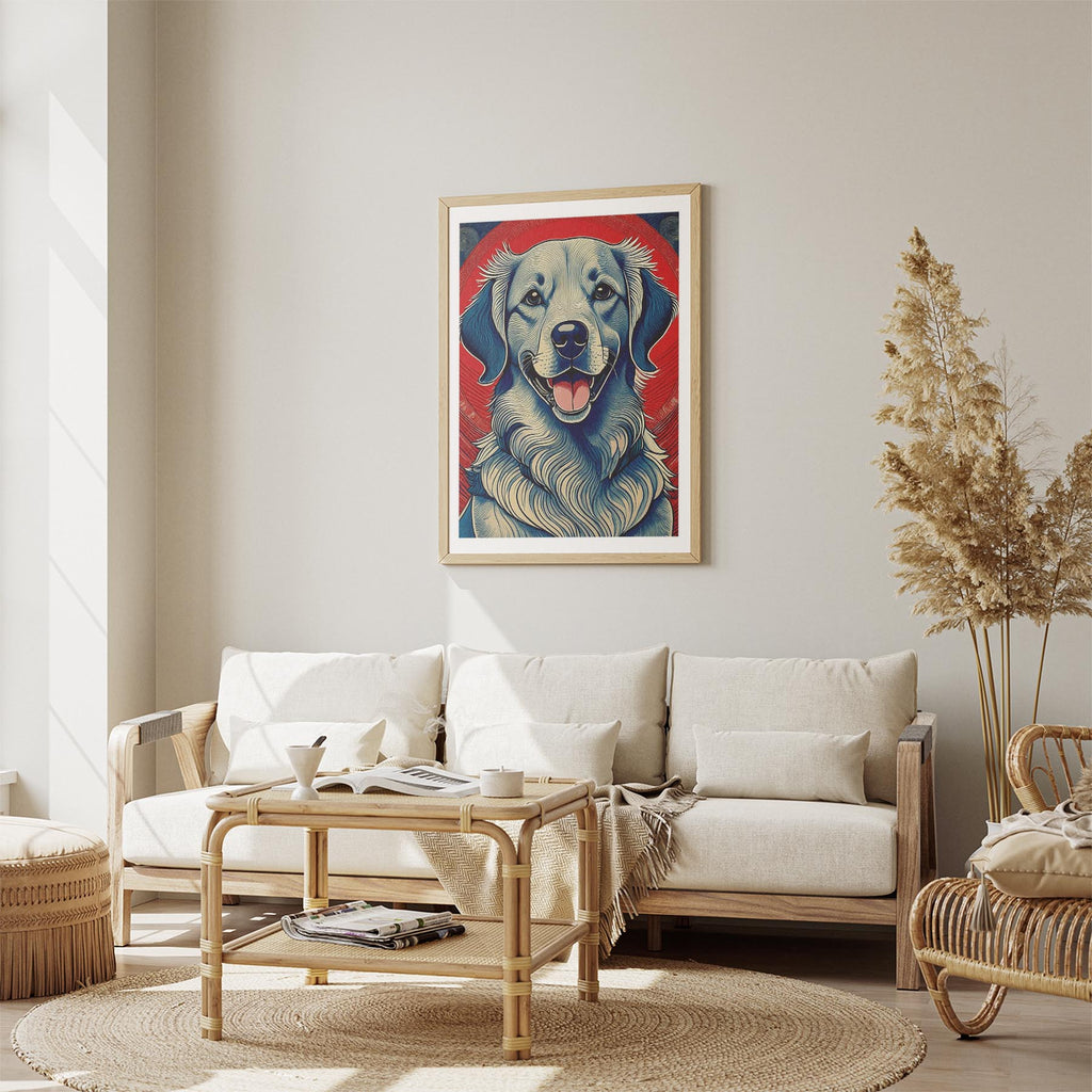 Golden Retriever Hokusai Japanese Inspired Dog Series image 2