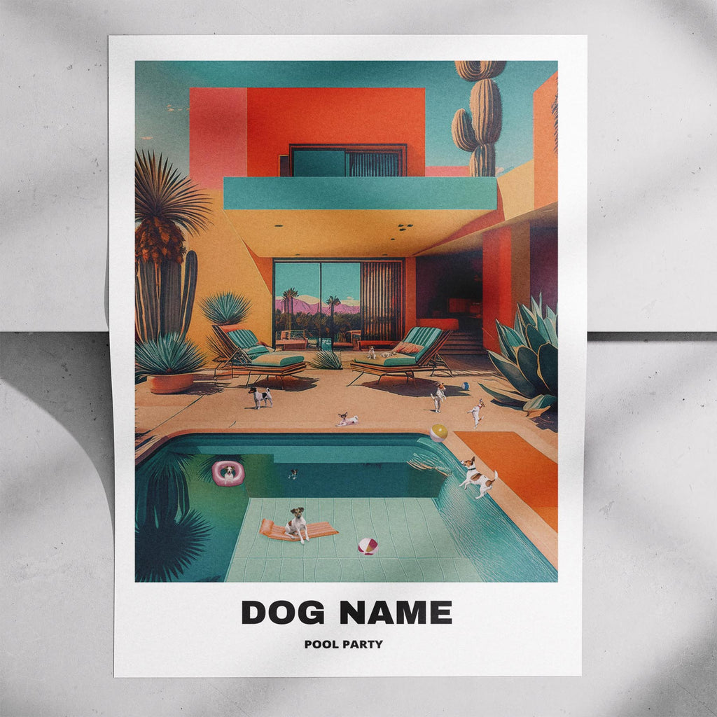 Fox Terrier Custom Pool Party WITH TEXT image 7