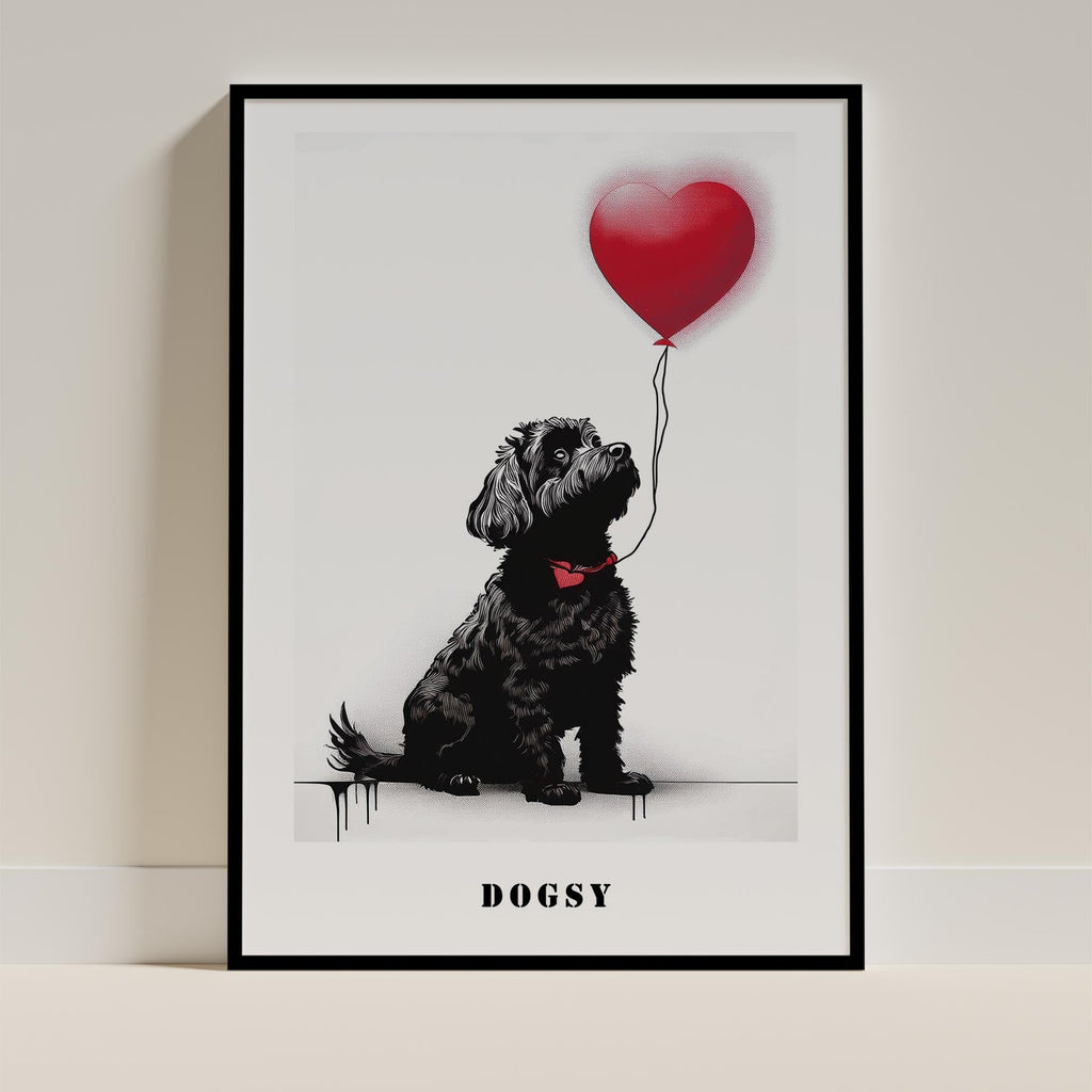 Coton de Tulear DOGSY Series inspired by the Art of Banksy with text Dogsy image 11
