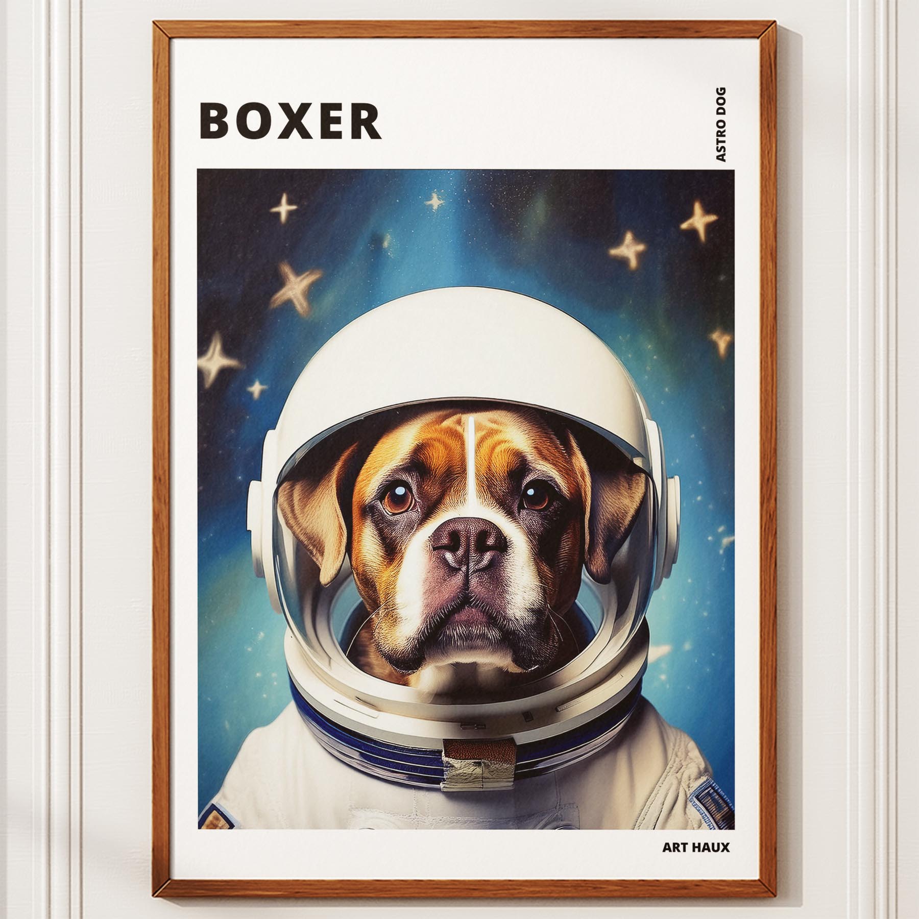 Boxer Astronaut Dog Series with Text Astro Dog image 10