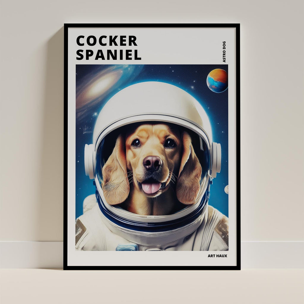 Cocker Spaniel Astronaut Dog Series with Text Astro Dog image 0