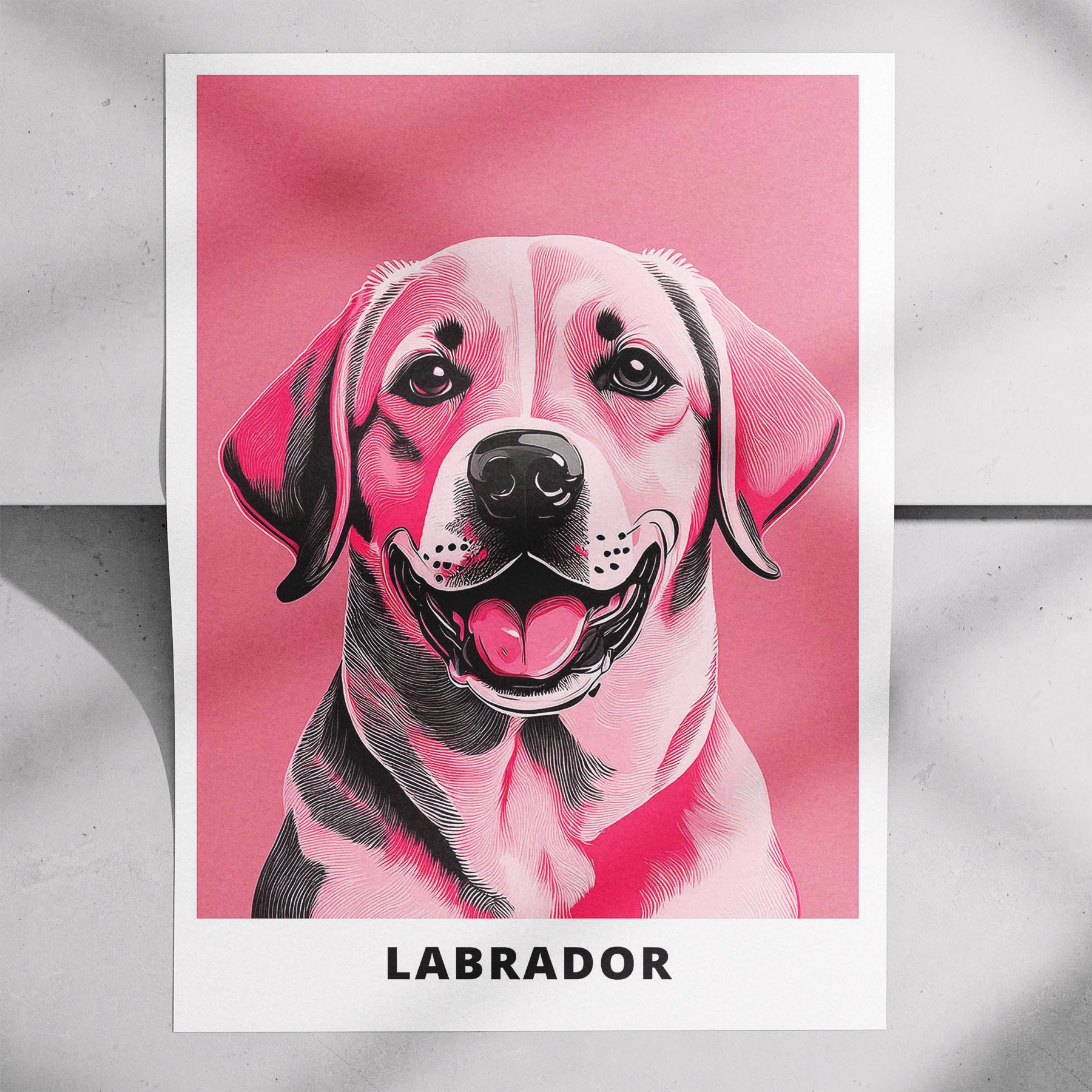 Labrador Retriever Pink and Black Dog Series 2 image 7