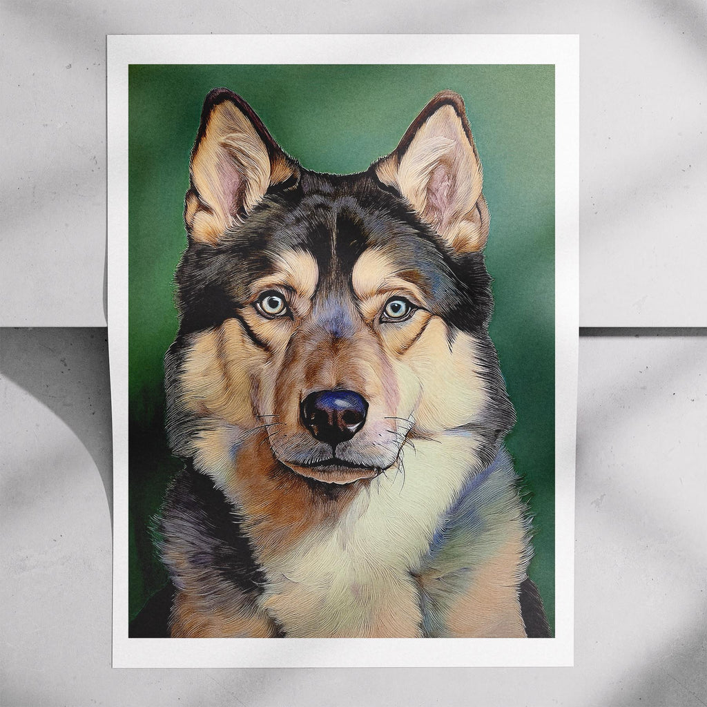 Alaskan Malamute Green Painted Series image 7