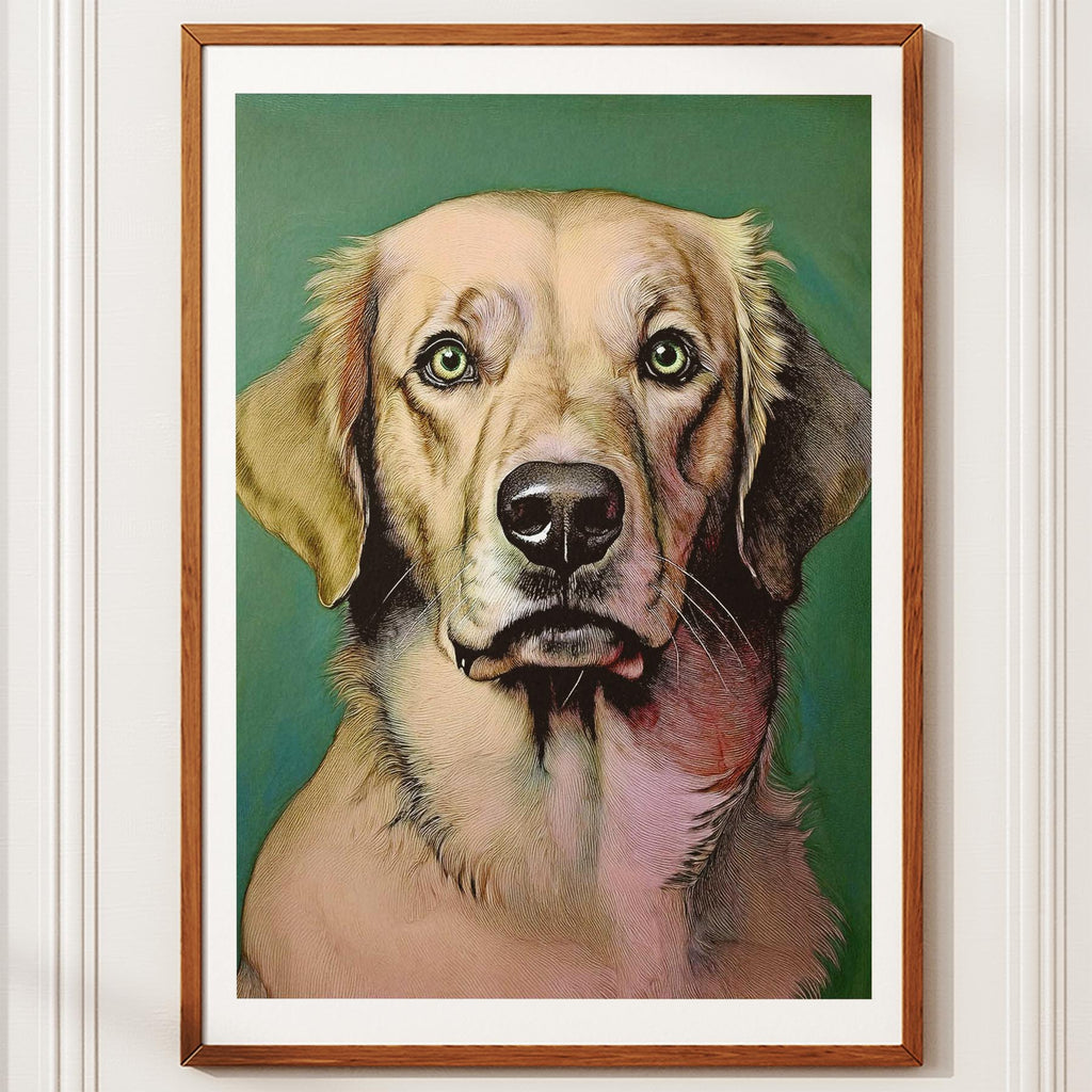 Golden Retriever Green Painted Series image 10