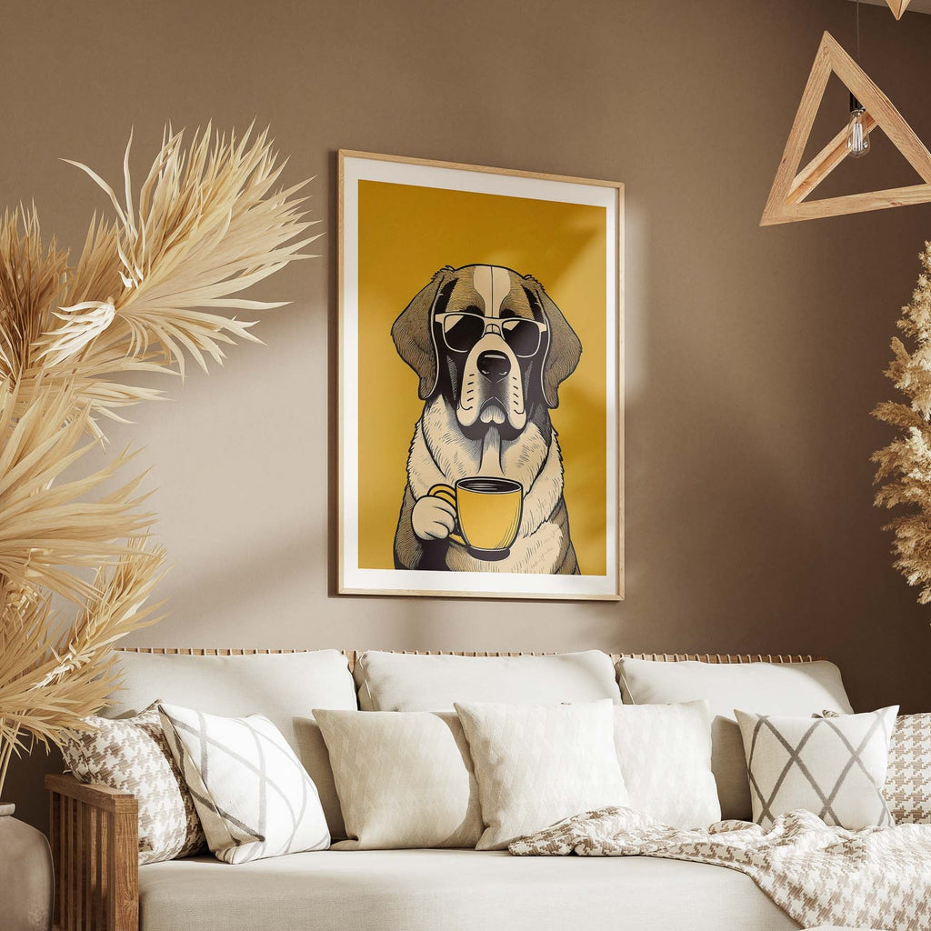 Saint Bernard Chillin Coffee Dog image 5