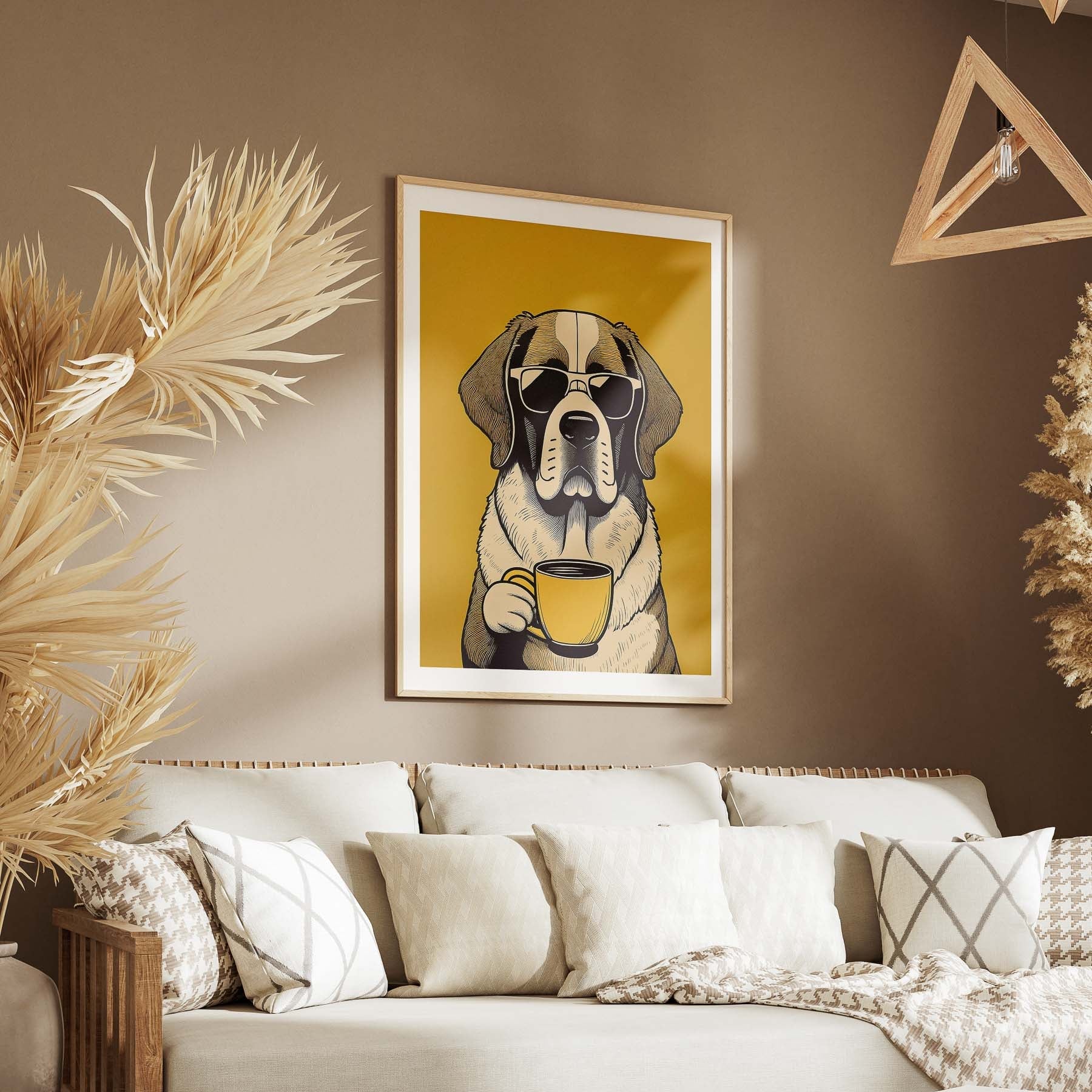 Saint Bernard Chillin Coffee Dog image 5