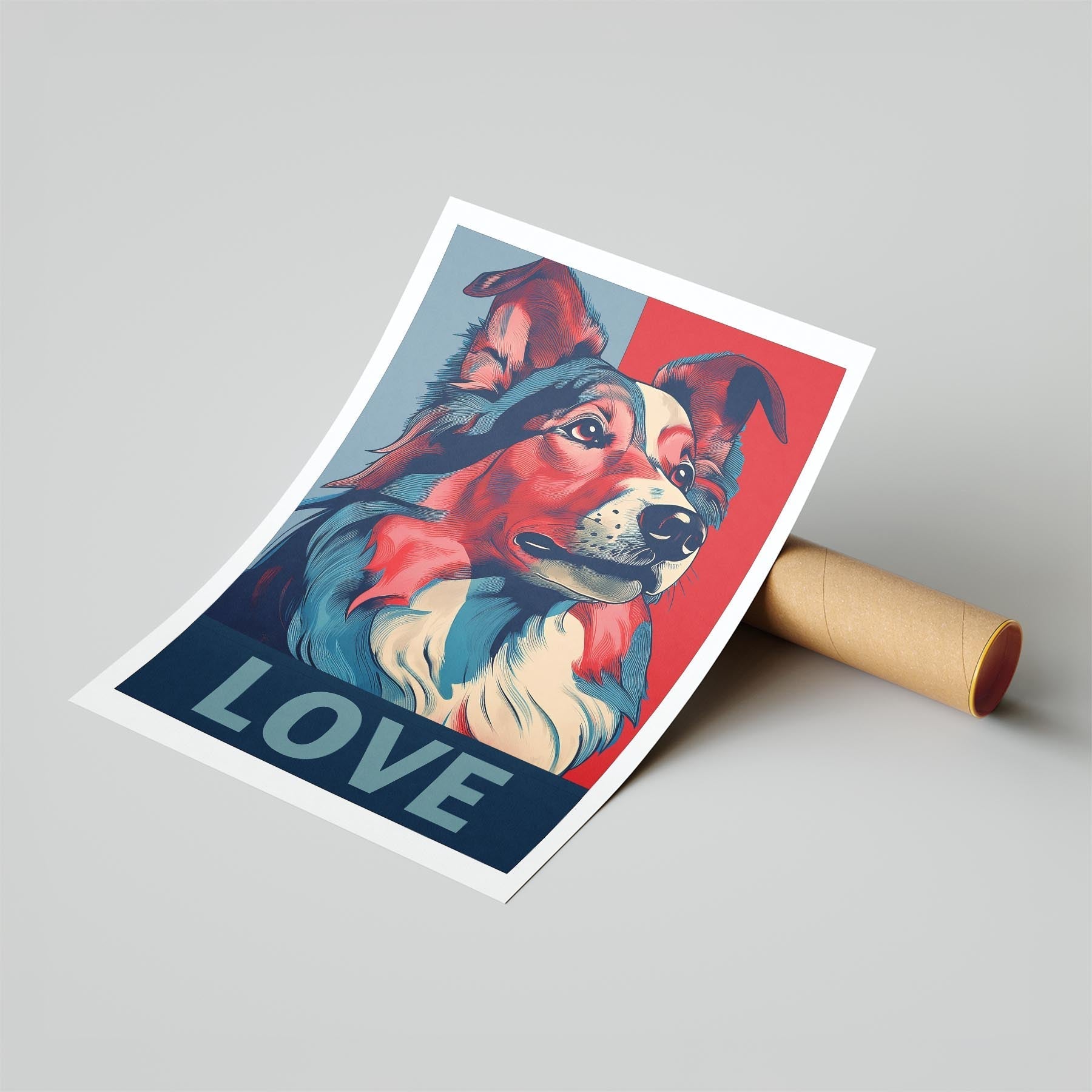 Shetland Sheepdog LOVE Series Inspired by the Obama Poster image 6