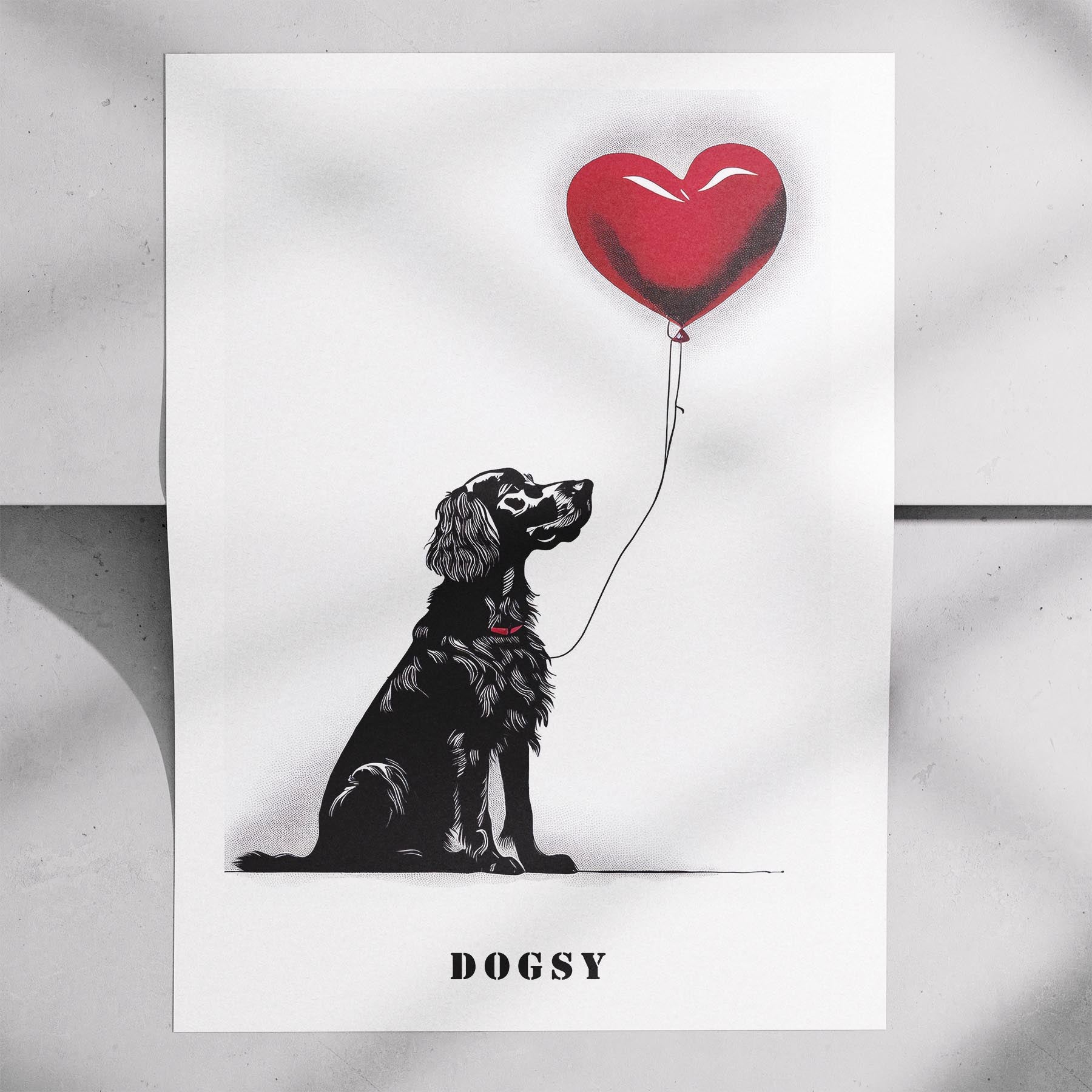 Irish Setter DOGSY Series inspired by the Art of Banksy with text Dogsy image 7
