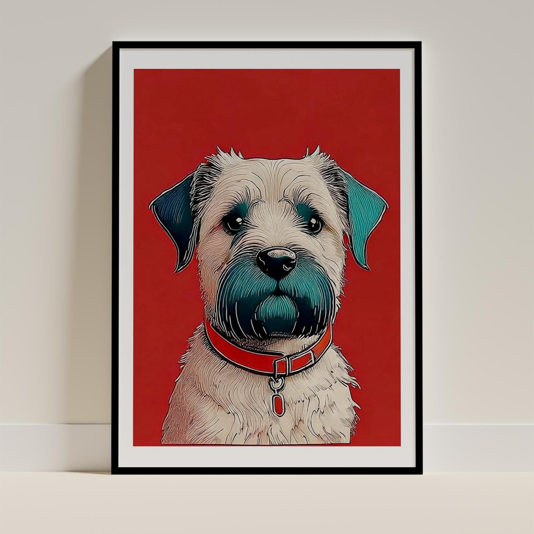 Border Terrier Dog Art Print Unframed | 7 Unique Designs | Wall Art Gift for Dog Lovers | Dogsy & Co
