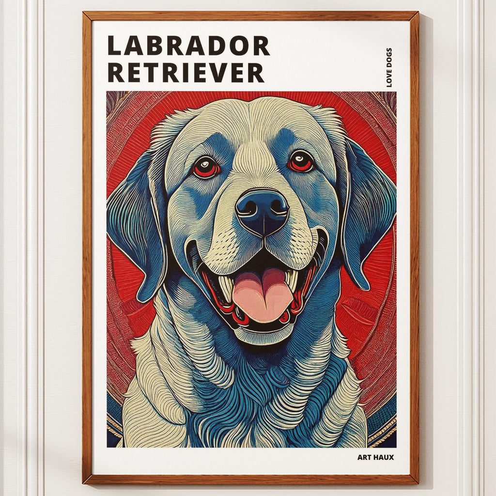Labrador Retriever Hokusai Japanese Inspired Dog Series with Text image 9