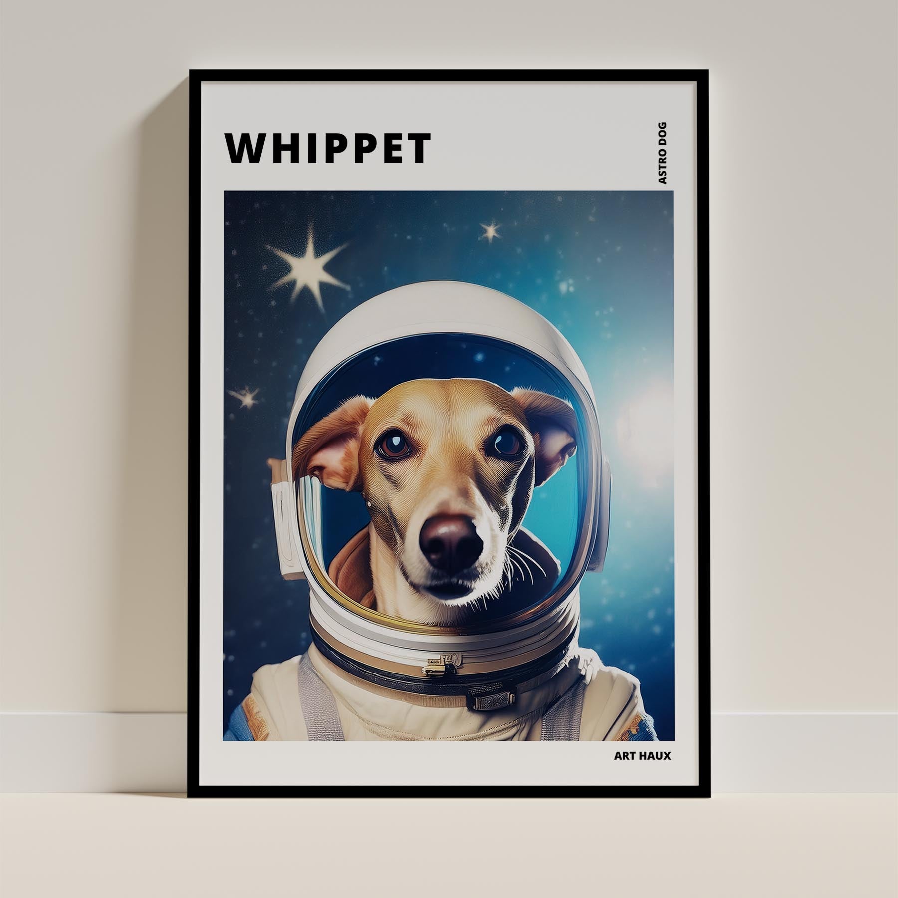 Whippet Astronaut Dog Series with Text Astro Dog image 0