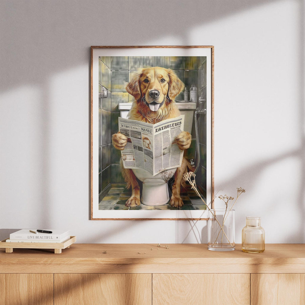 Golden Retriever Toilet Humour Dog Series 1 image 8