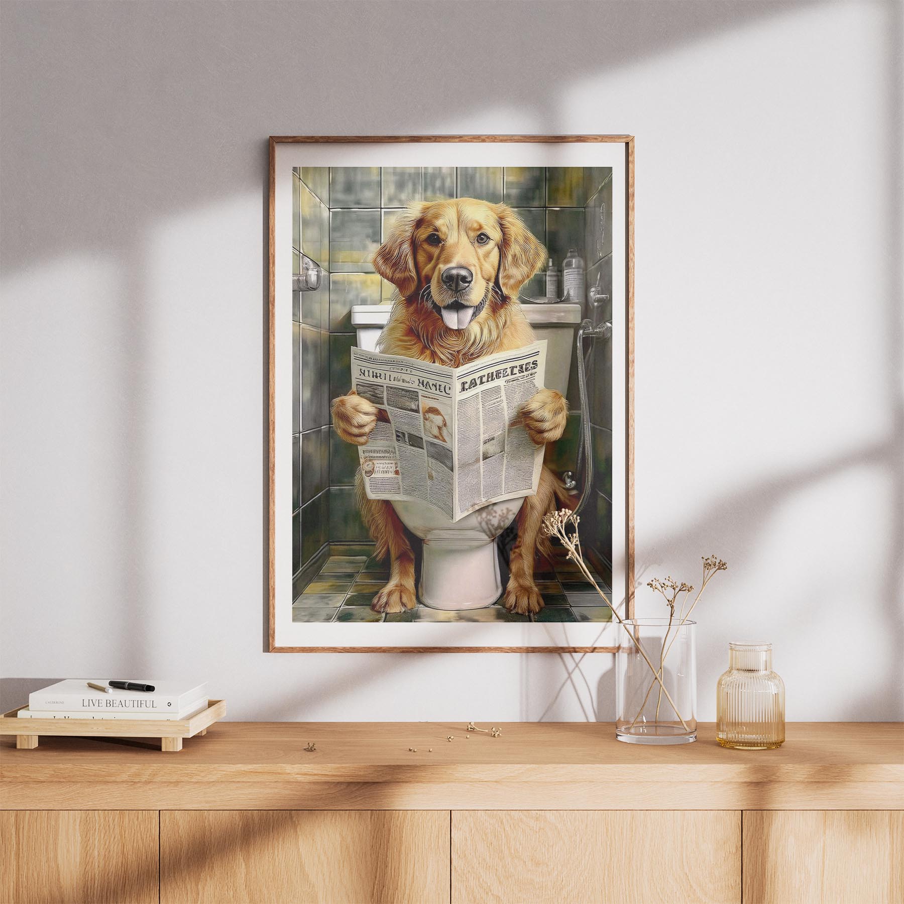 Golden Retriever Toilet Humour Dog Series 1 image 8