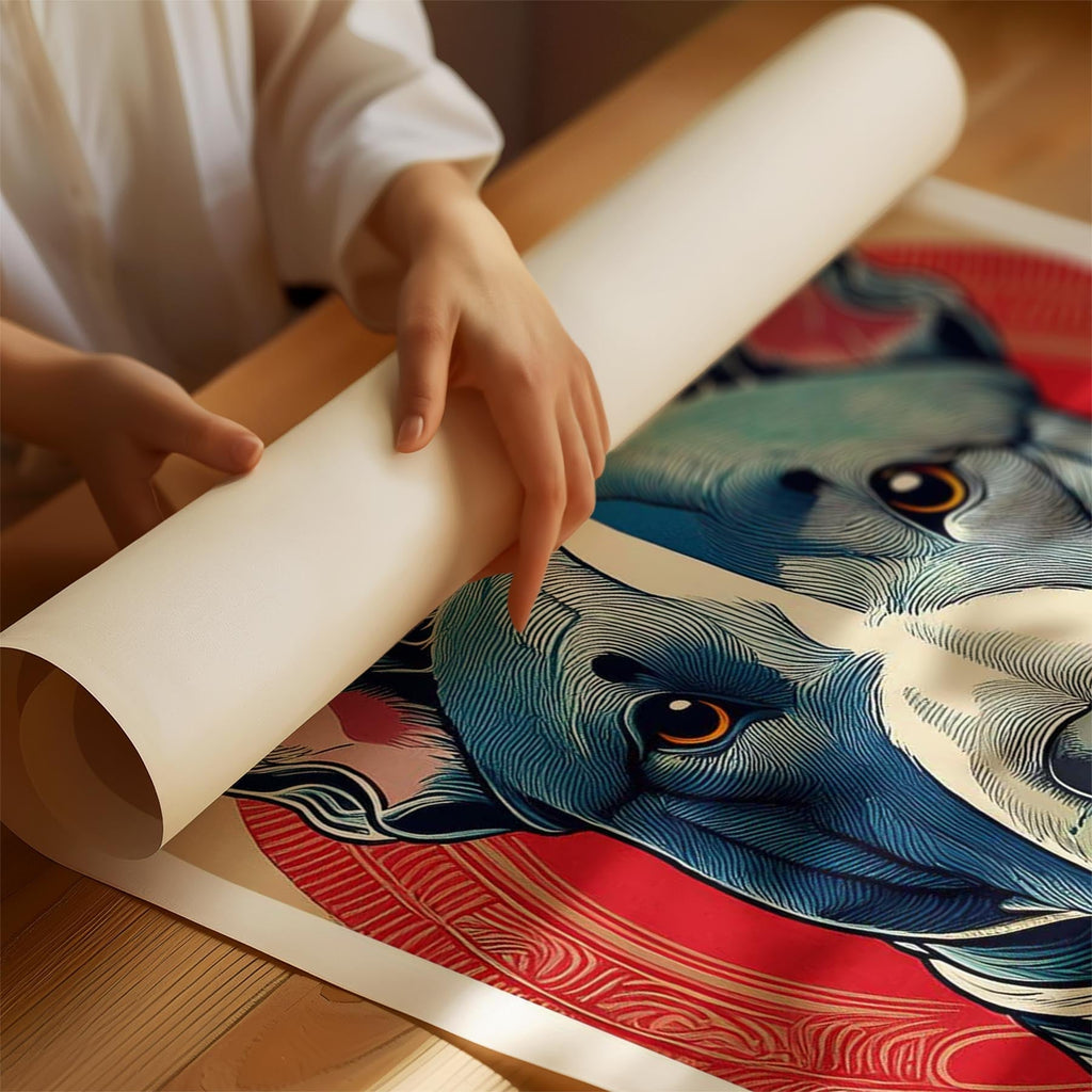 Bull Terrier Hokusai Japanese Inspired Dog Series 1 image 1