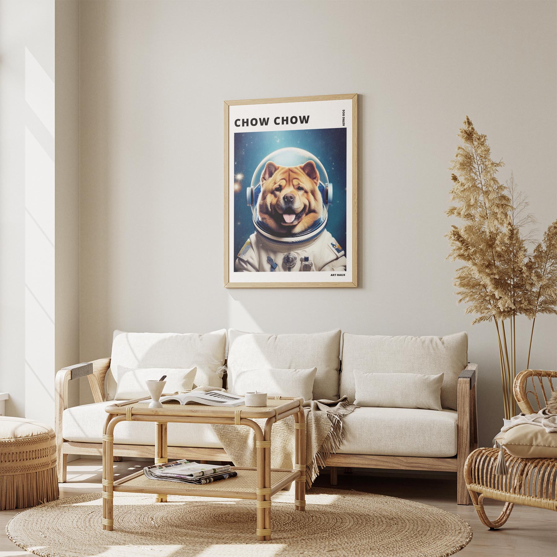 Chow Chow Astronaut Dog Series with Text Astro Dog image 2