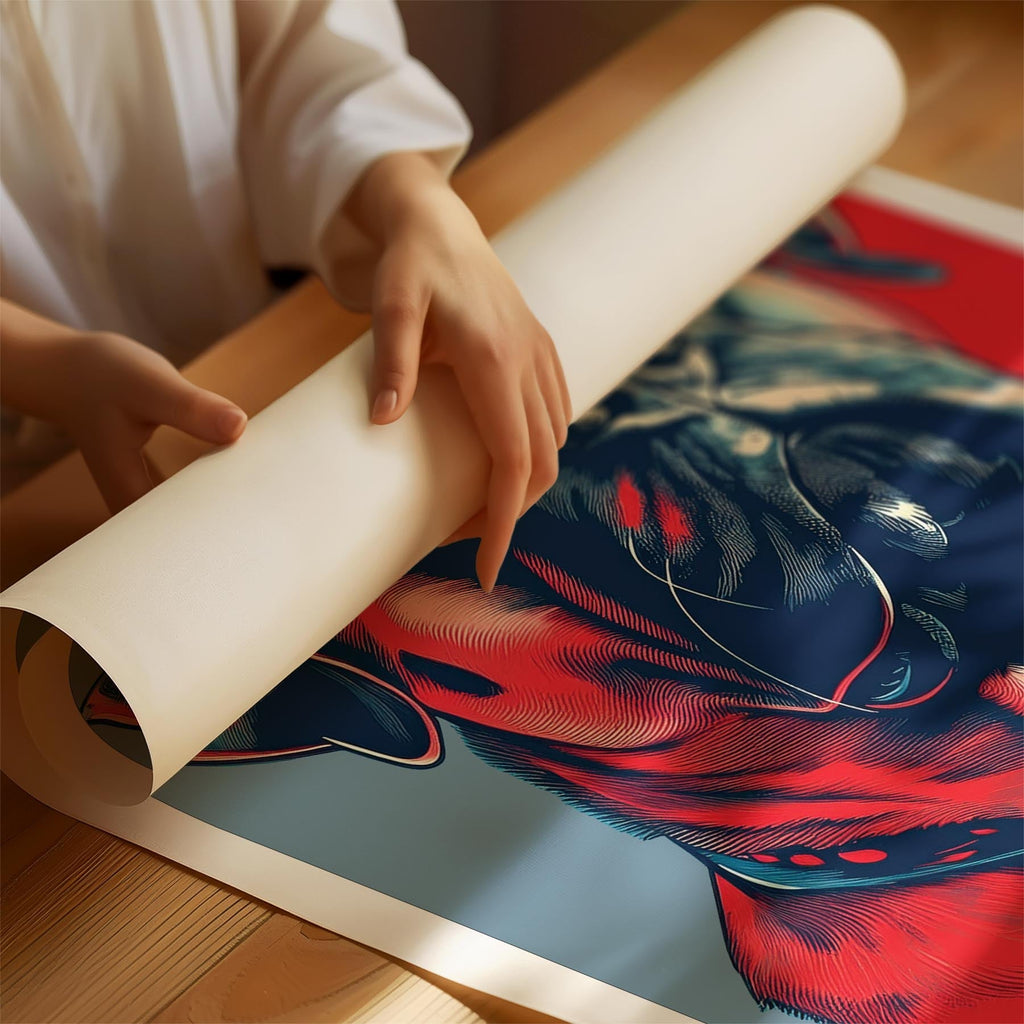 Bullmastiff LOVE Series Inspired by the Obama Poster image 1