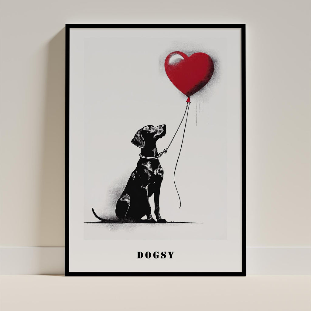 Rhoedesian Ridgeback DOGSY Series inspired by the Art of Banksy with text Dogsy image 0