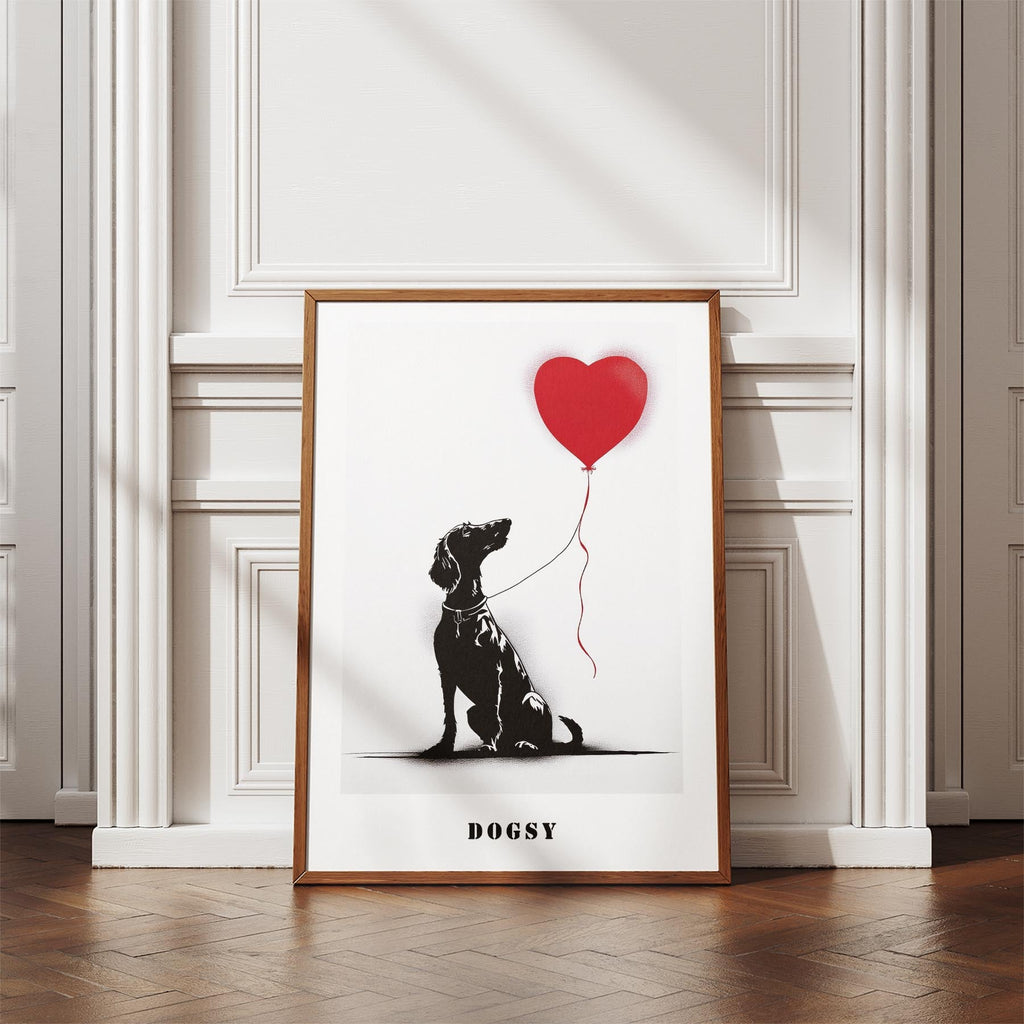 Greyhound DOGSY Series inspired by the Art of Banksy with text Dogsy image 4