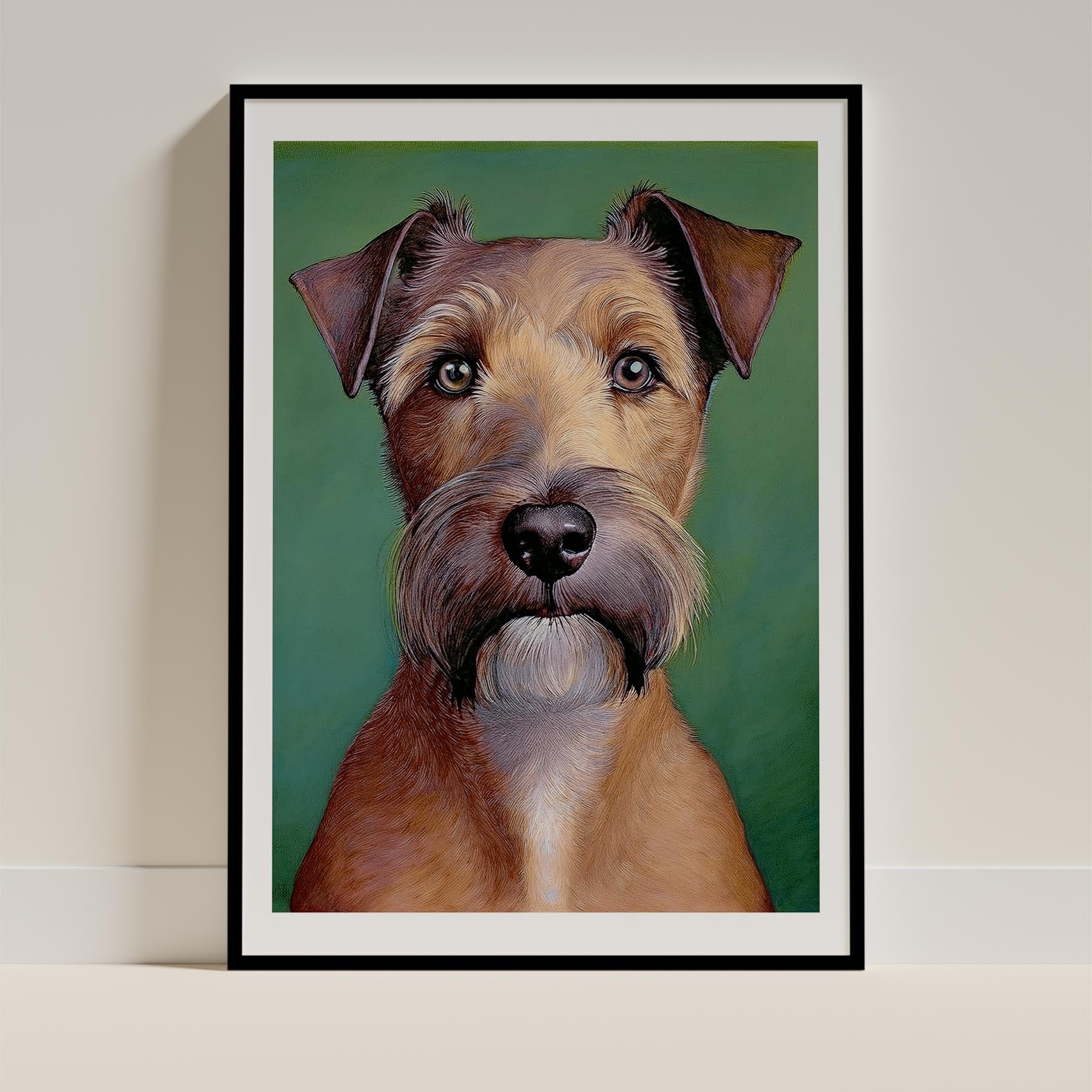 Irish Terrier Green Painted Series image 0