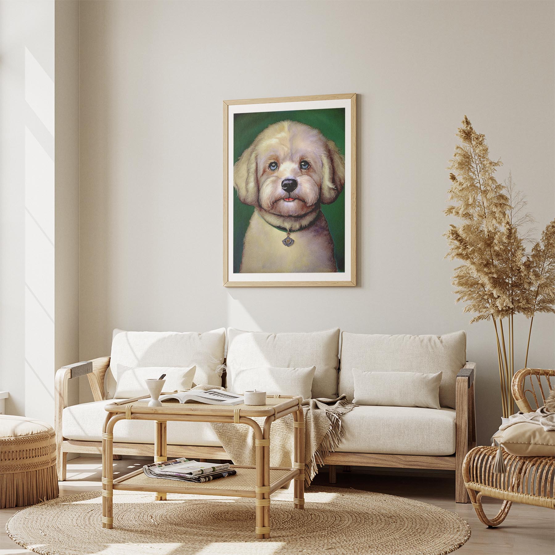 Bichon Frise Green Painted Series image 2
