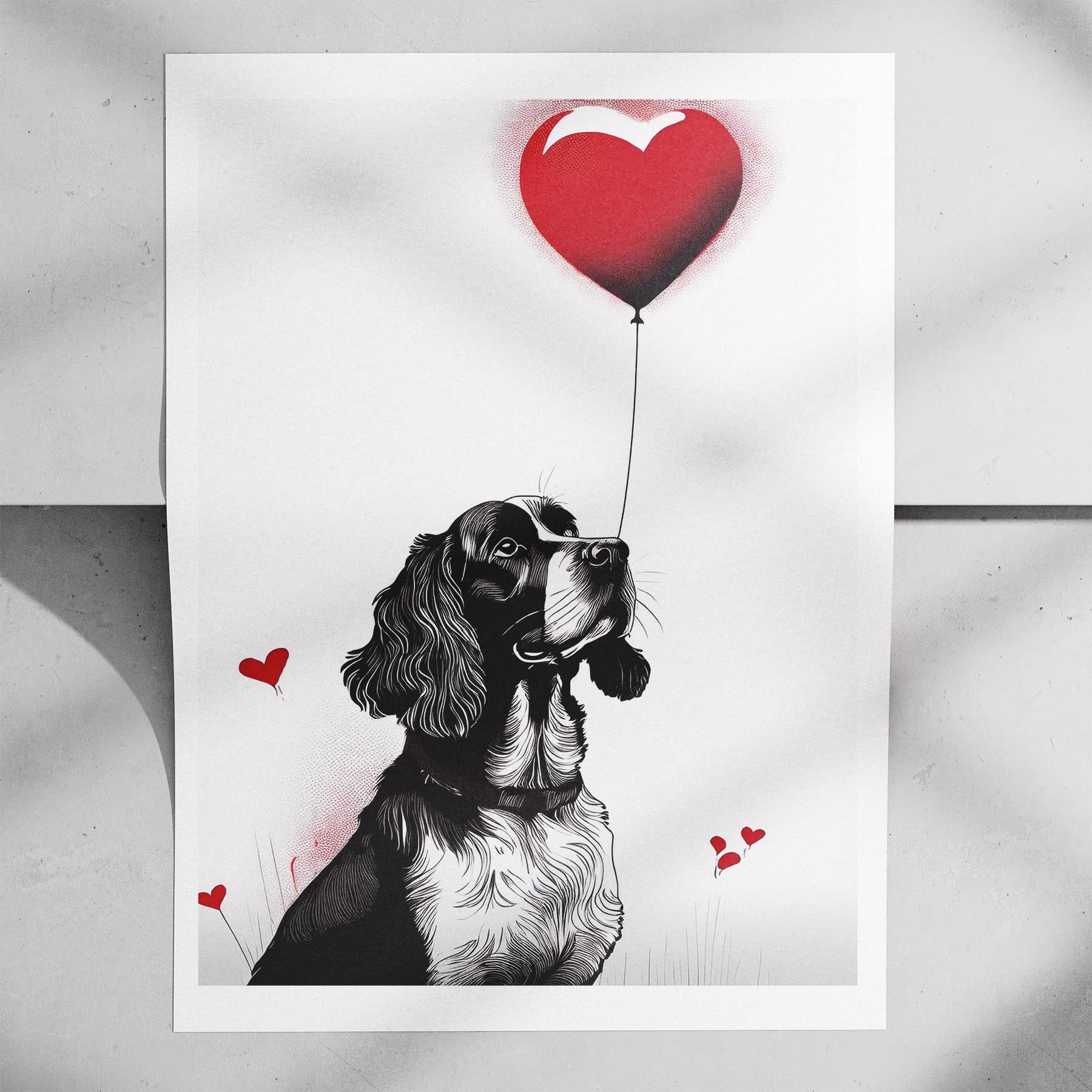 English Springer Spaniel DOGSY Series inspired by the Art of Banksy image 7