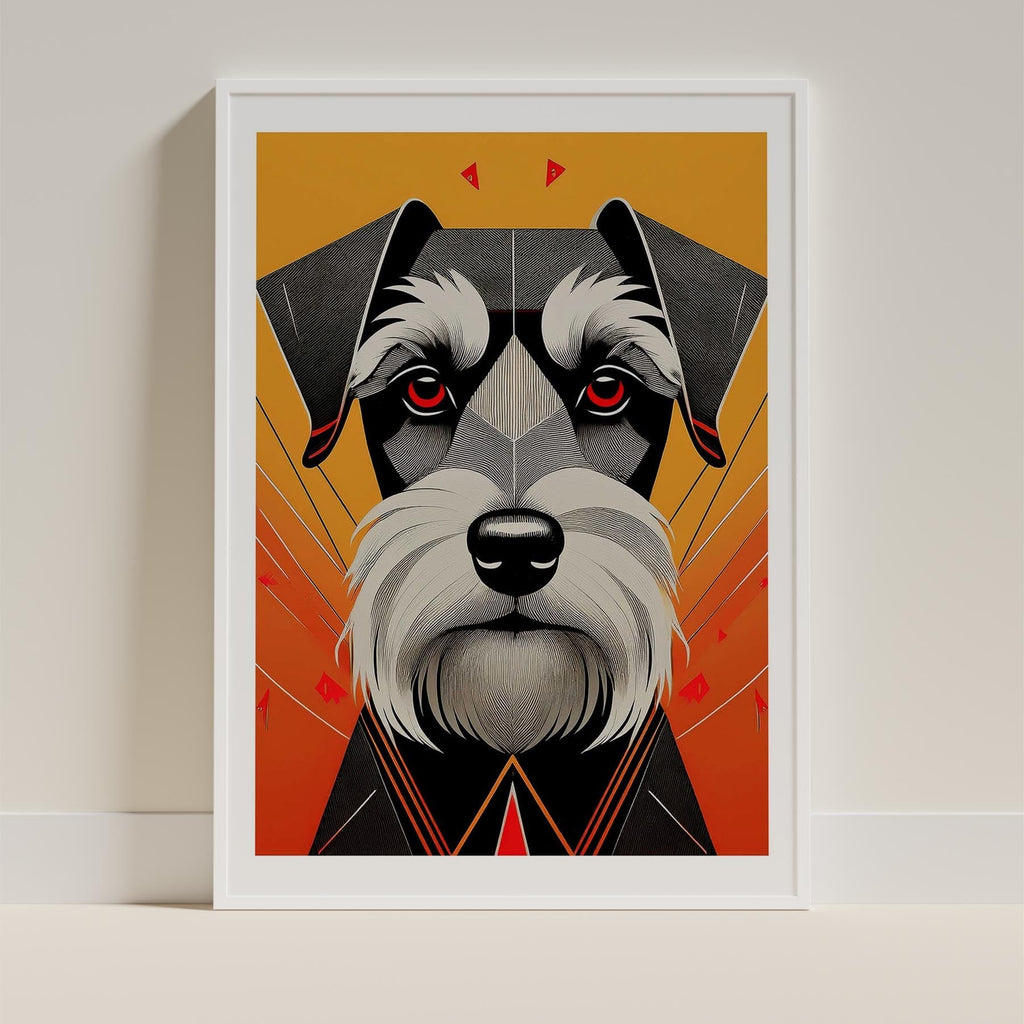 Schnauzer Geometric Orange Series image 9
