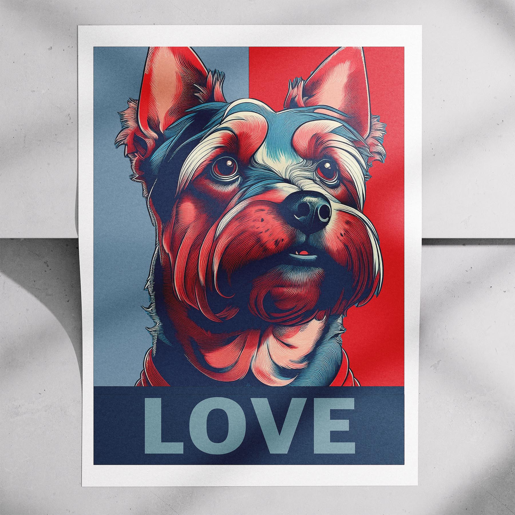 Yorkshire Terrier LOVE Series Inspired by the Obama Poster image 7