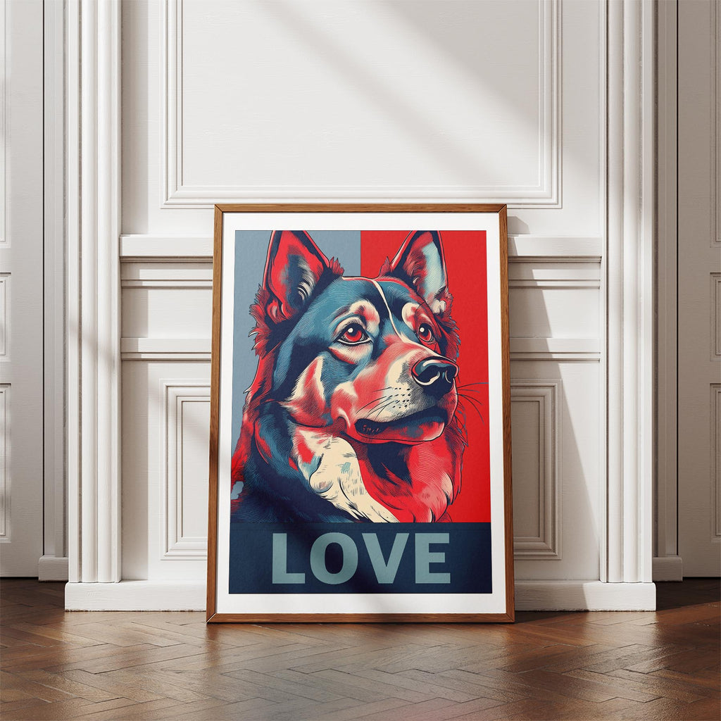 Finnish Lapphund LOVE Series Inspired by the Obama Poster image 4