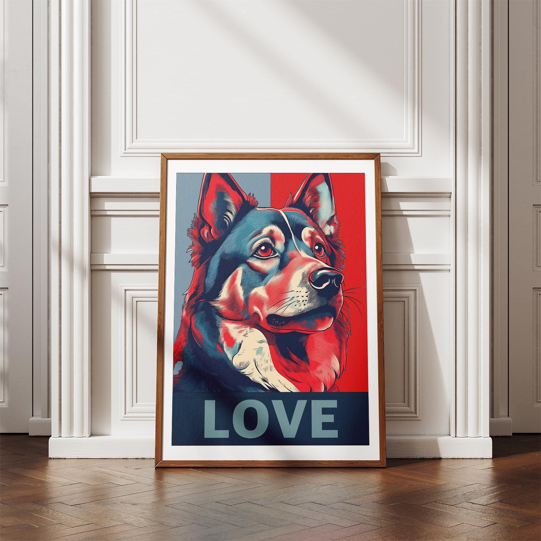 Finnish Lapphund LOVE Series Inspired by the Obama Poster image 4