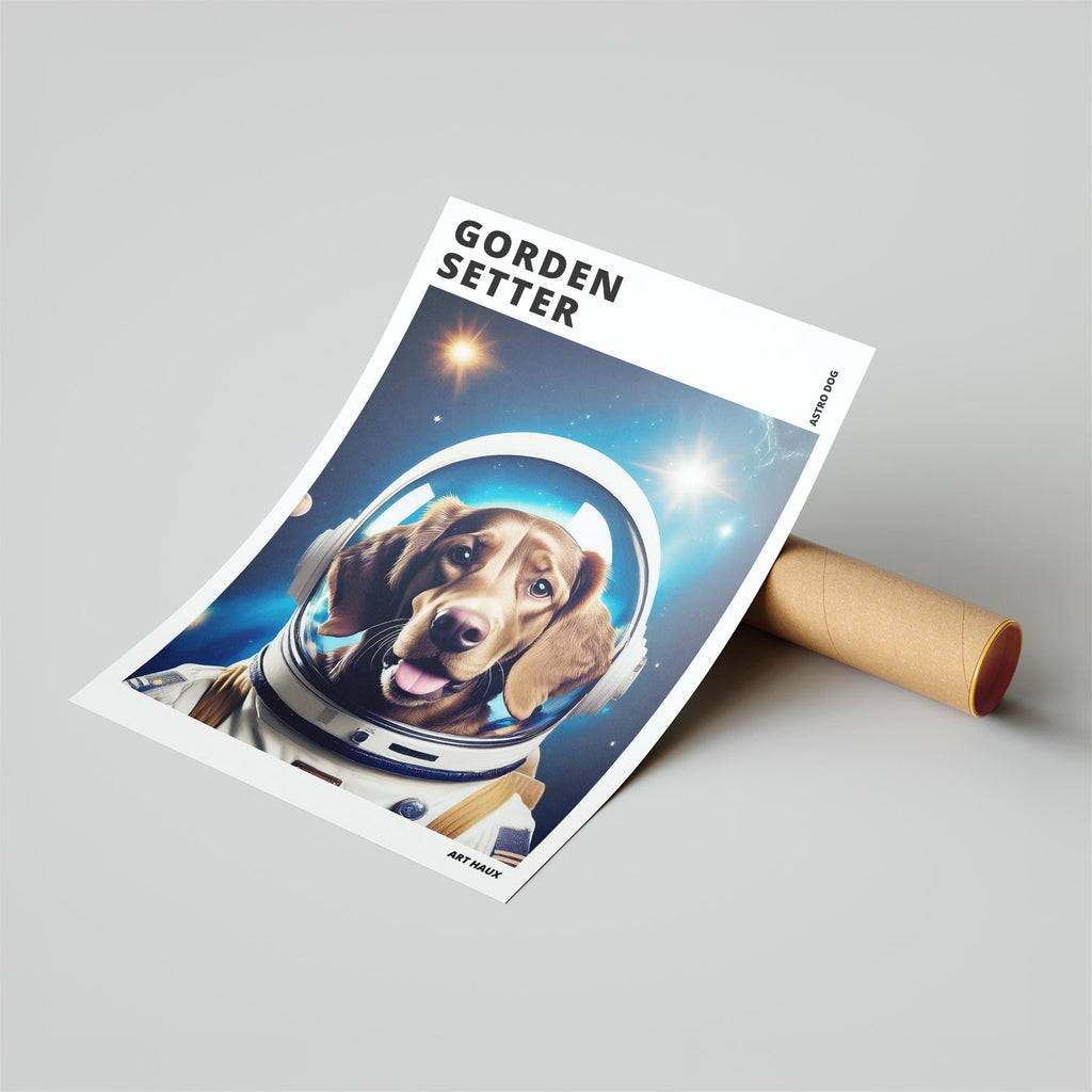 Gordon Setter Astronaut Dog Series with Text Astro Dog image 6