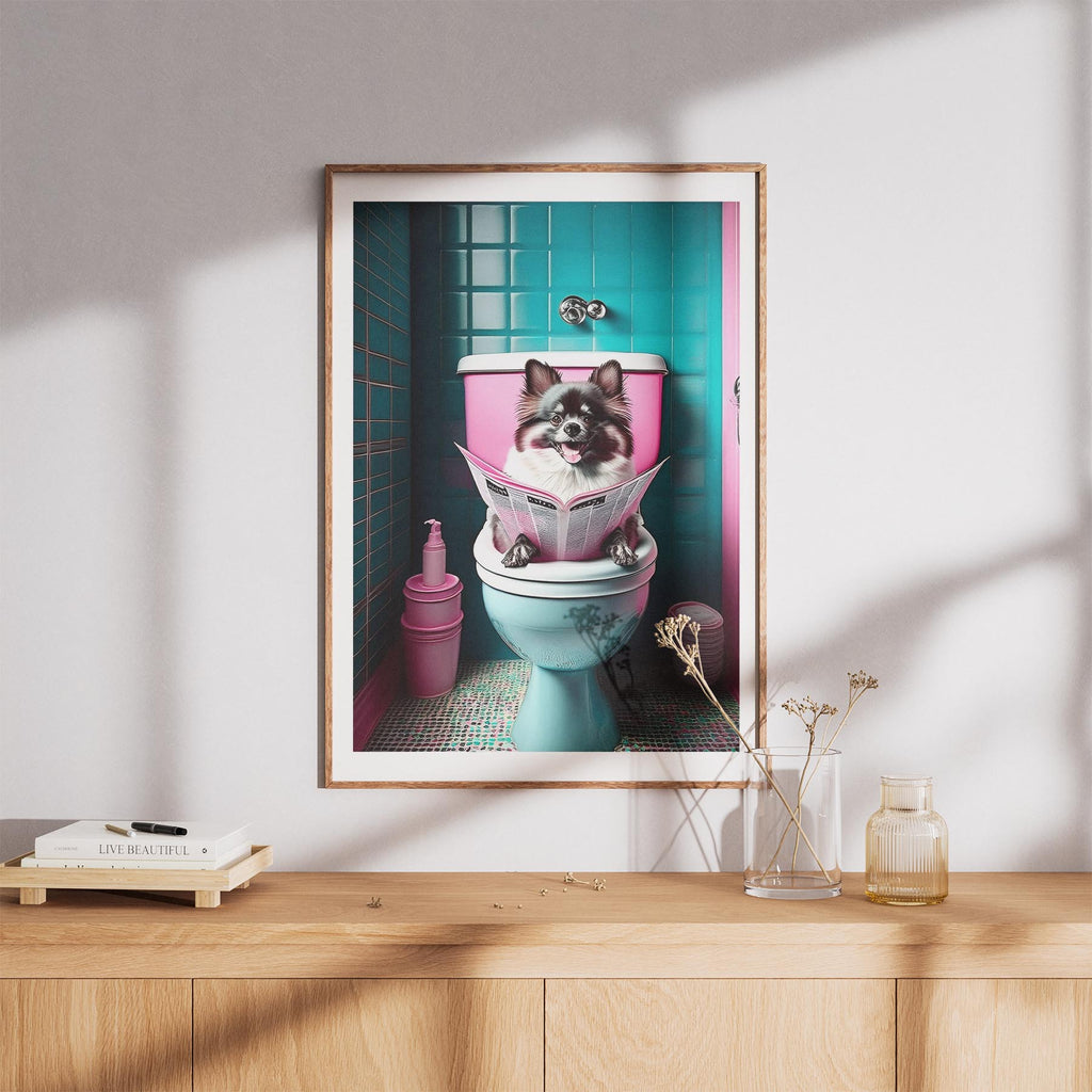 Pomeranian Toilet Dogs PInk and Turquise image 8