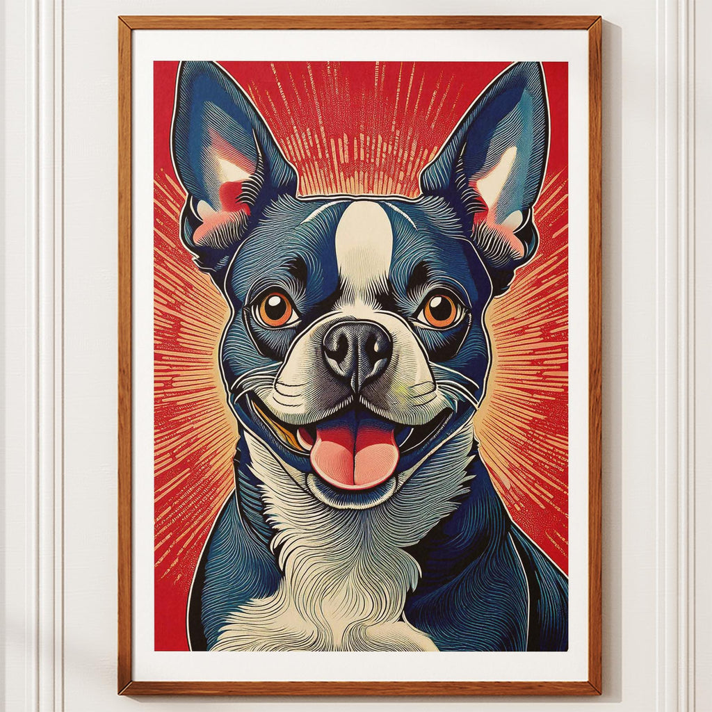 Boston Terrier Hokusai Japanese Inspired Dog Series image 10