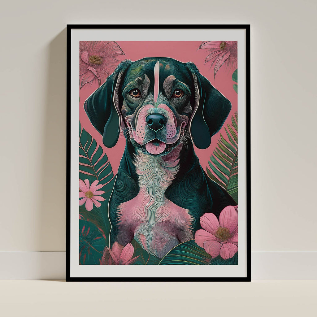 Beagle Flowery Dog image 0