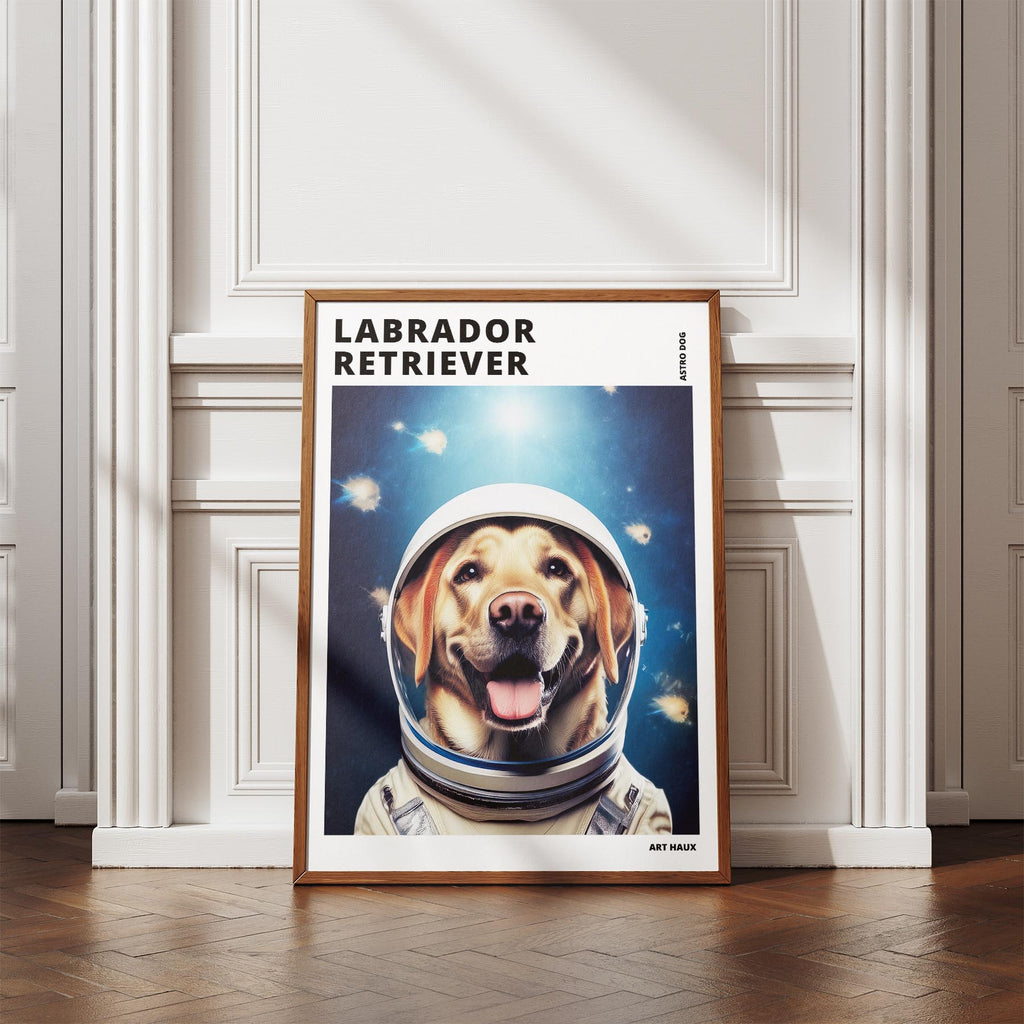 Labrador Retriever Astronaut Dog Series with Text Astro Dog image 4