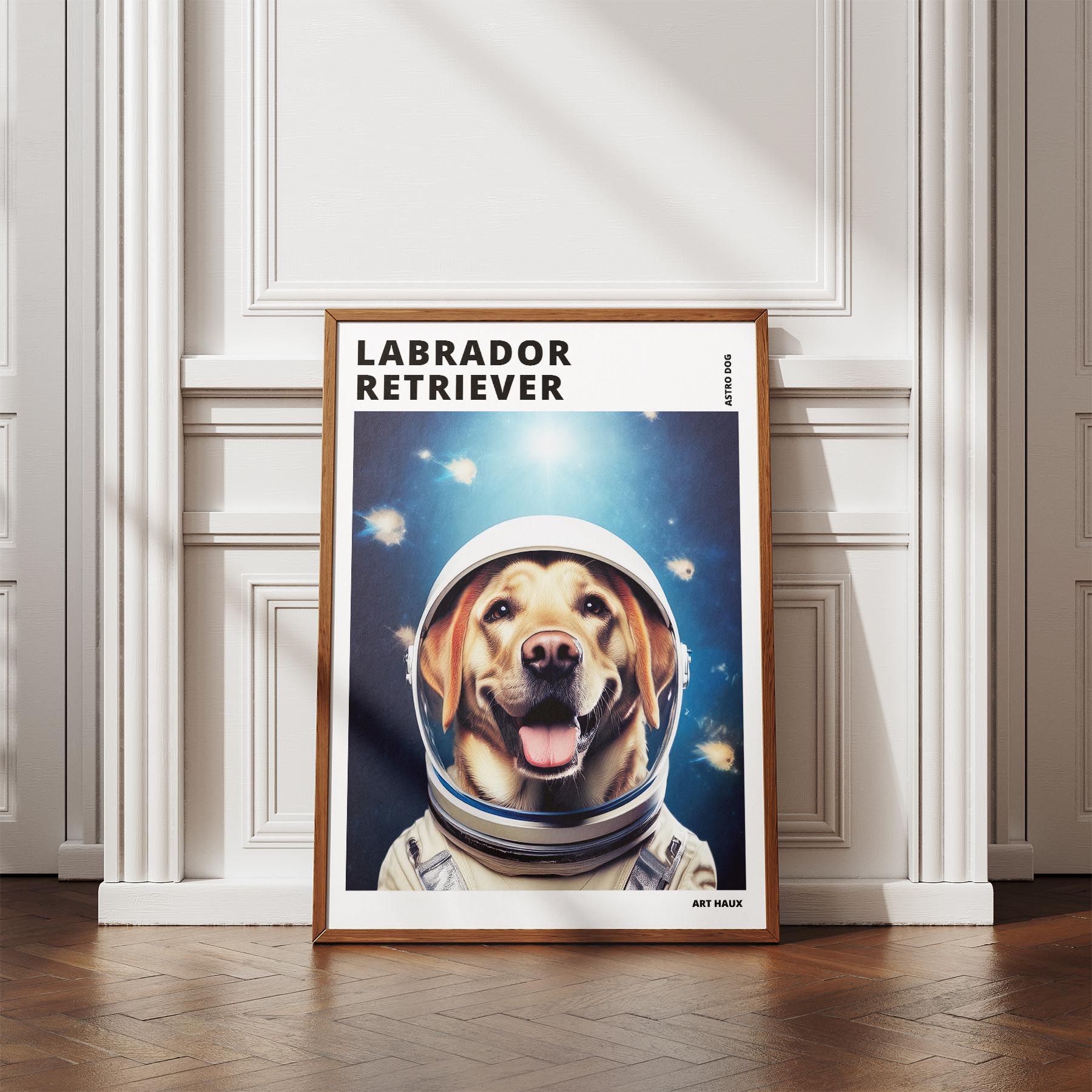 Labrador Retriever Astronaut Dog Series with Text Astro Dog image 4