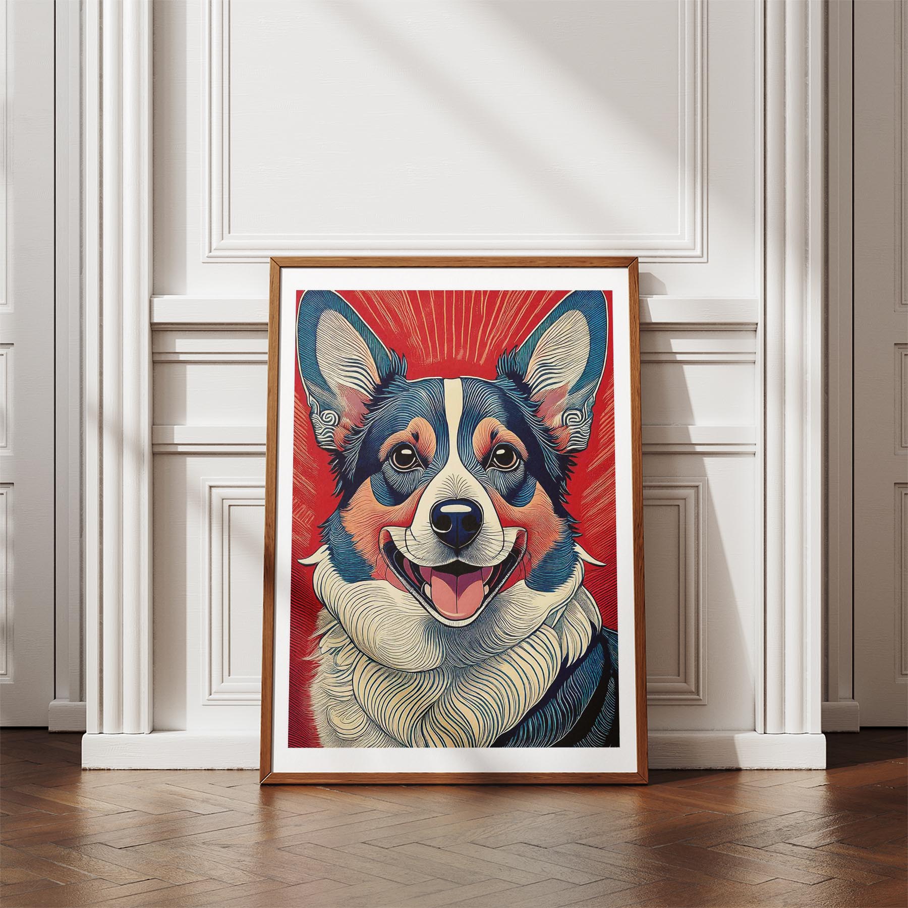 Corgi Hokusai Japanese Inspired Dog Series image 4