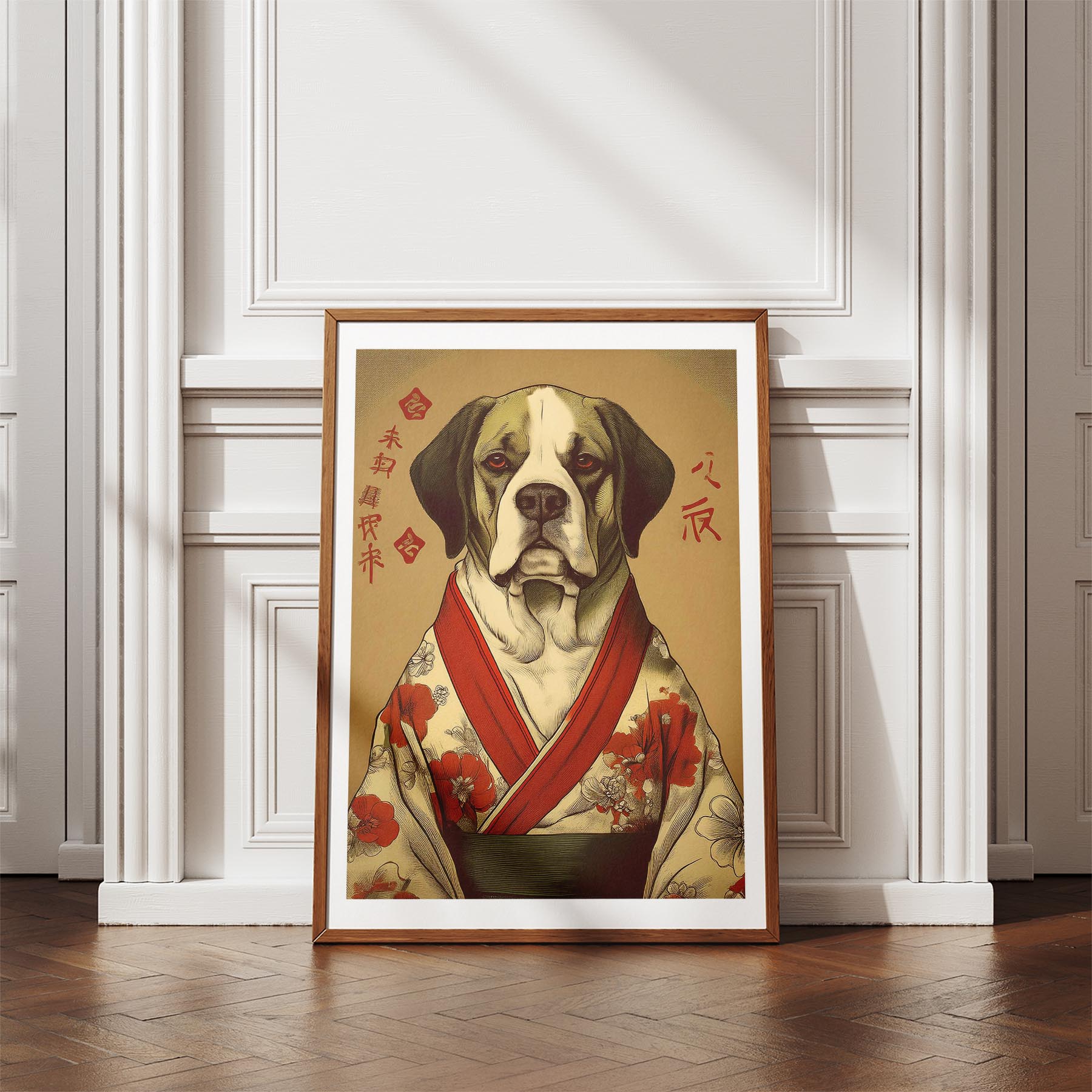 Saint Bernard Japanse Kimono Dog Series image 4