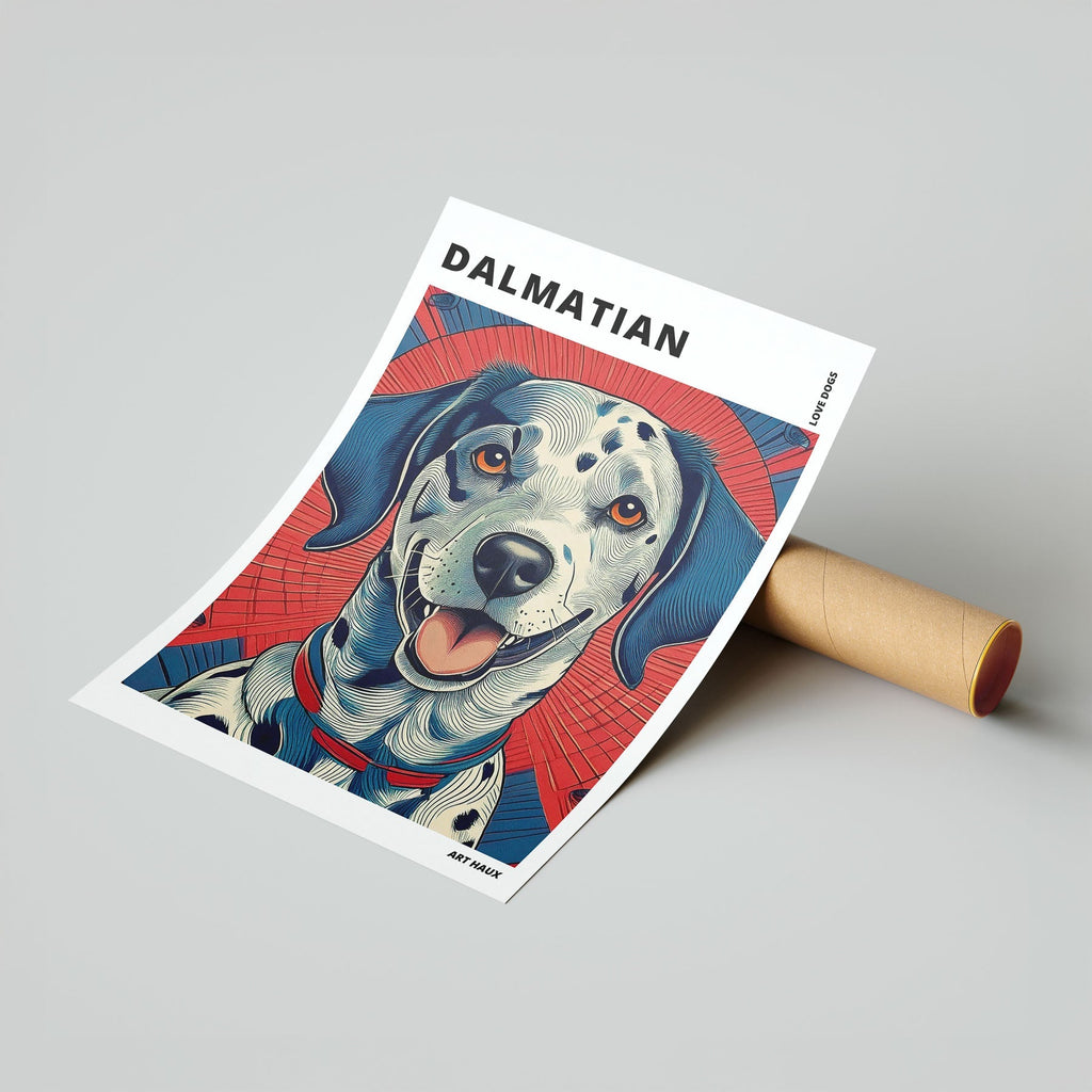 Dalmatian Hokusai Japanese Inspired Dog Series with Text image 6