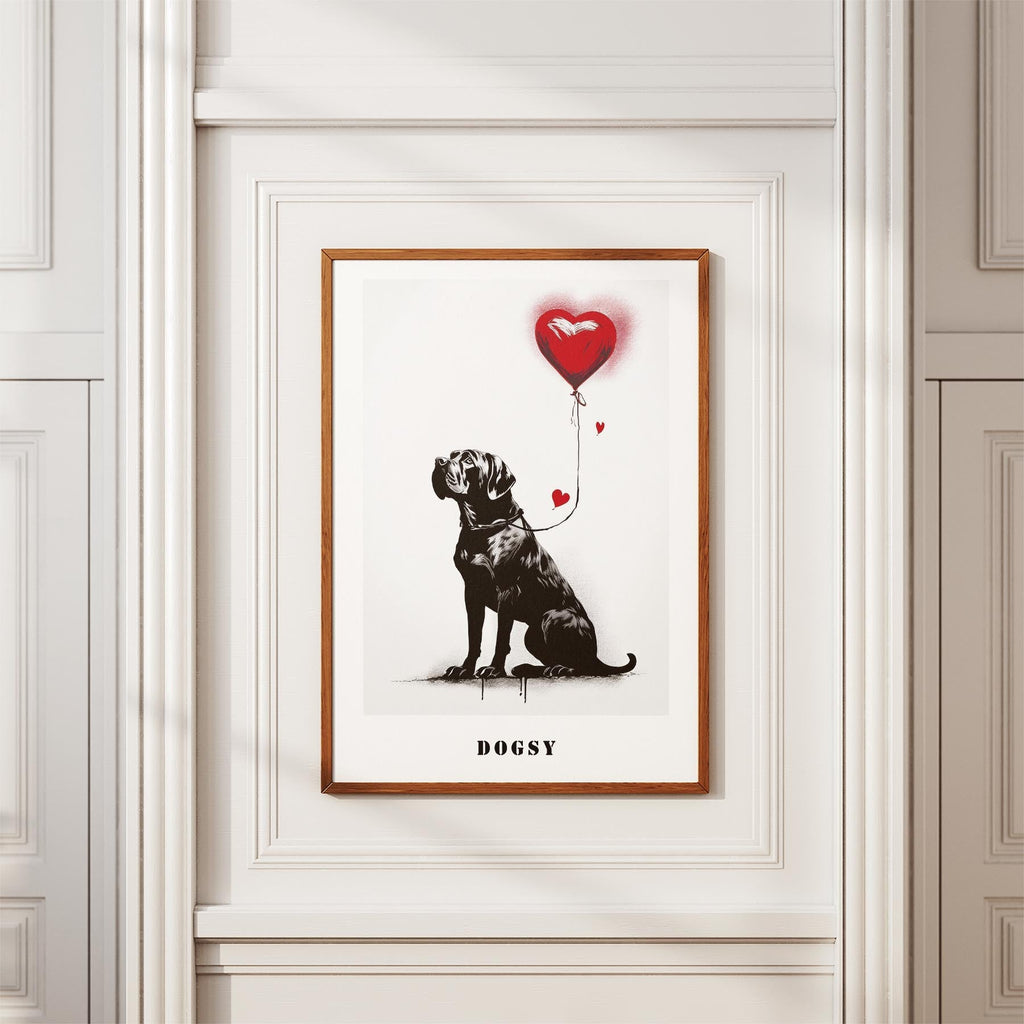 Dogue de Bordeaux DOGSY Series inspired by the Art of Banksy with text Dogsy image 3