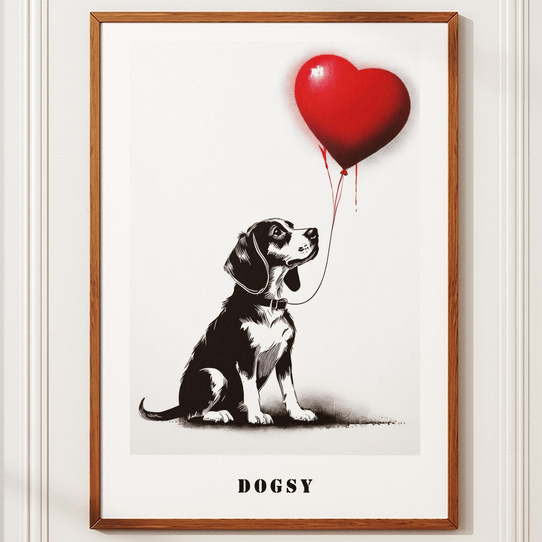 Beagle DOGSY Series inspired by the Art of Banksy with text Dogsy image 10
