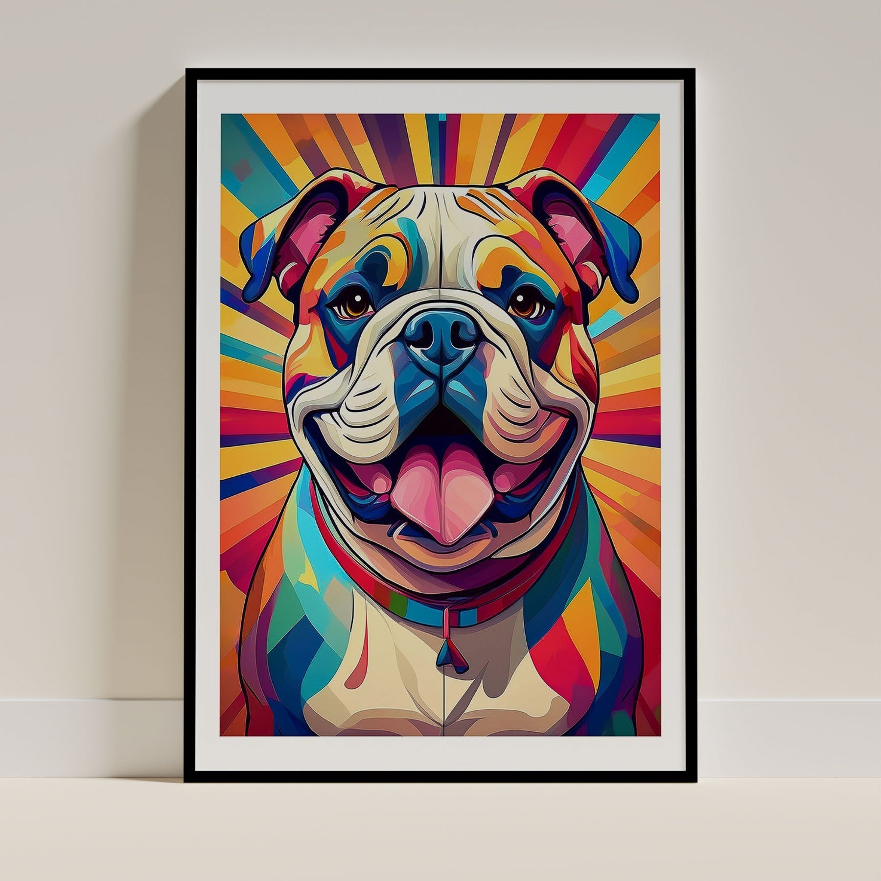 English Bulldog Dog Art Print Unframed Vol 3 | 2 Unique Designs | Wall Art Gift for Dog Lovers | Dogsy & Co