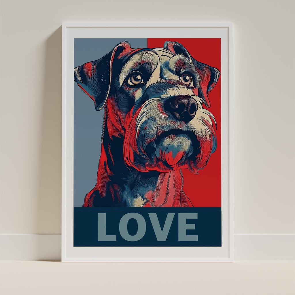 Schnauzer LOVE Series Inspired by the Obama Poster image 9