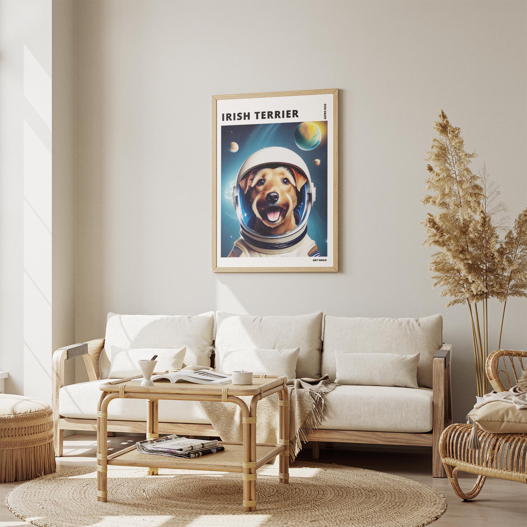 Irish Terrier Astronaut Dog Series with Text Astro Dog image 2